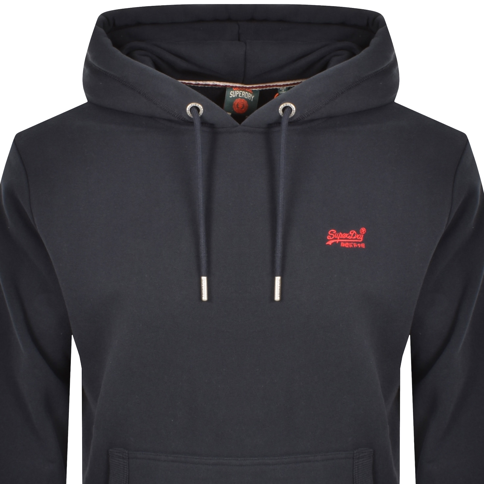 Superdry Essential Logo Hoodie Navy In Blue