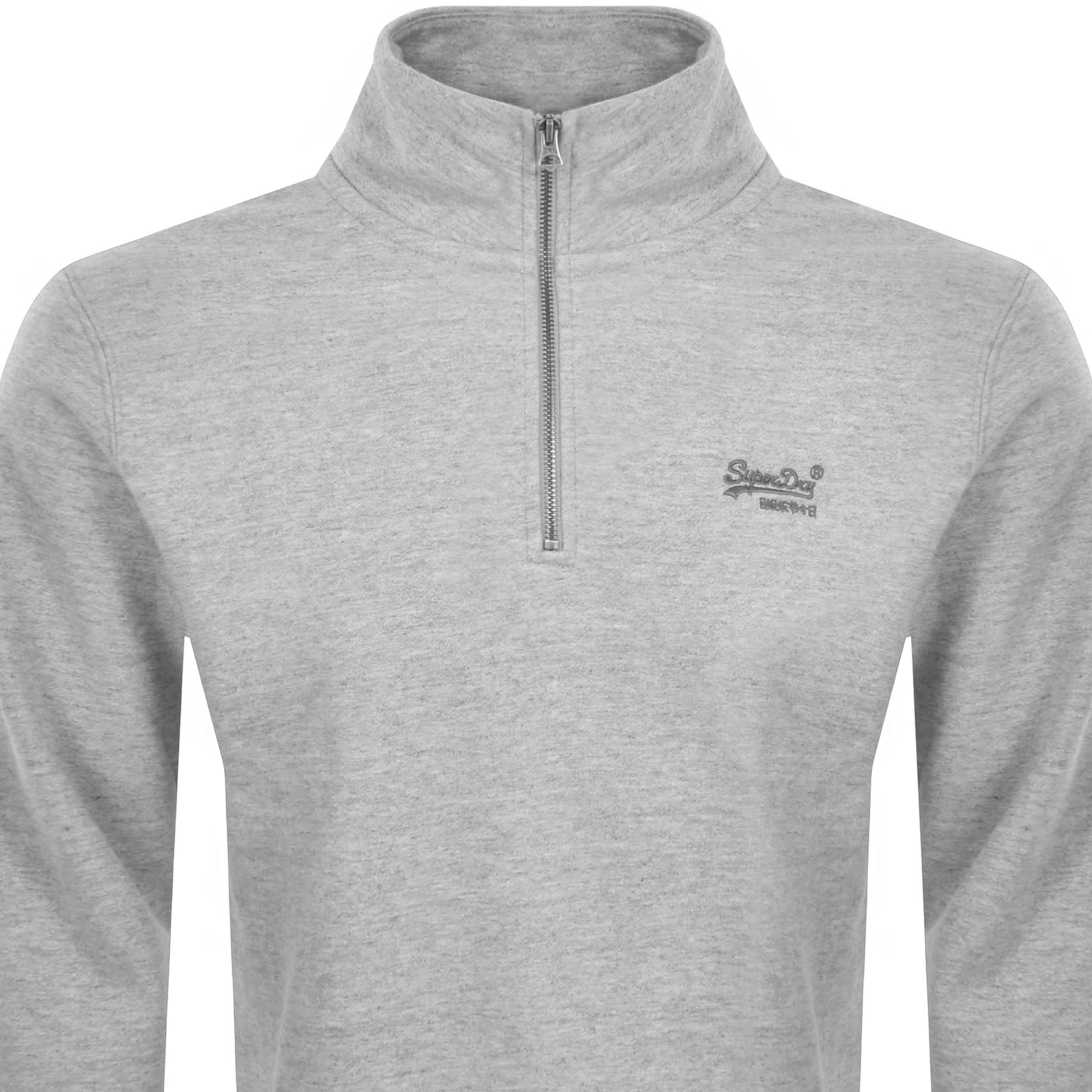 Superdry Essential Logo Henley Sweatshirt Grey In Gray
