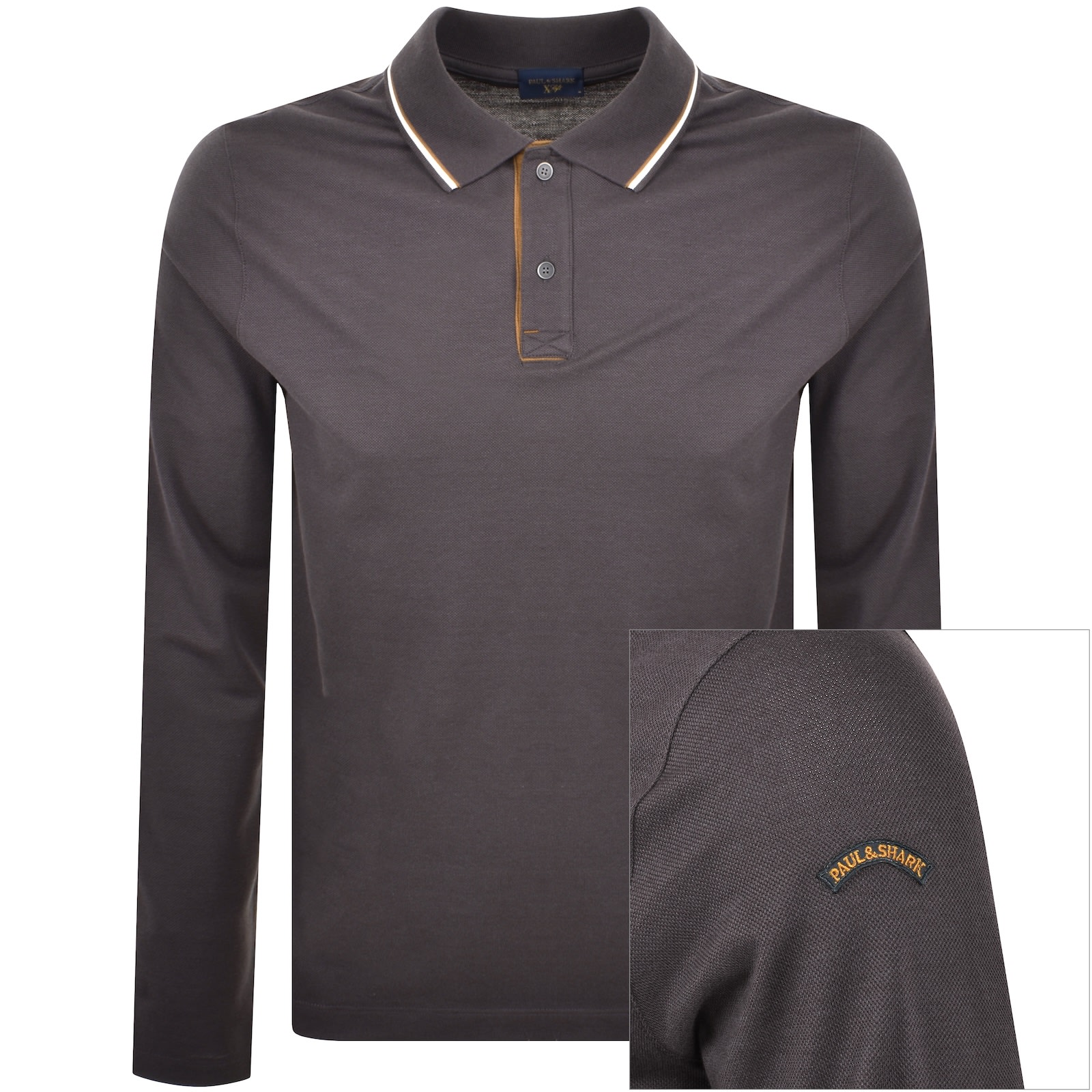 Paul & Shark Paul And Shark Polo T Shirt Charcoal Grey In Gray