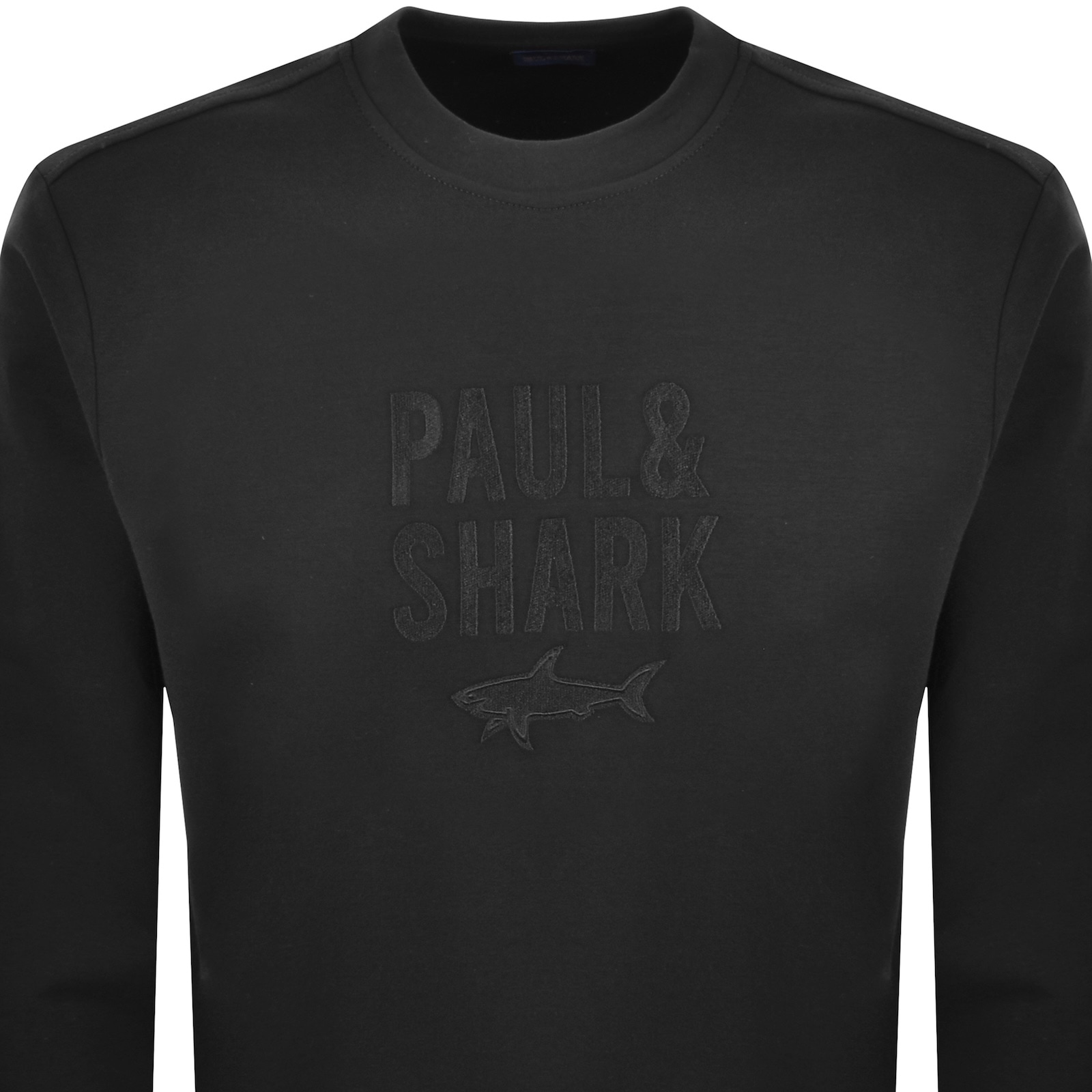 Paul &amp; Shark Paul And Shark Embroidered Logo Sweatshirt Black In Black