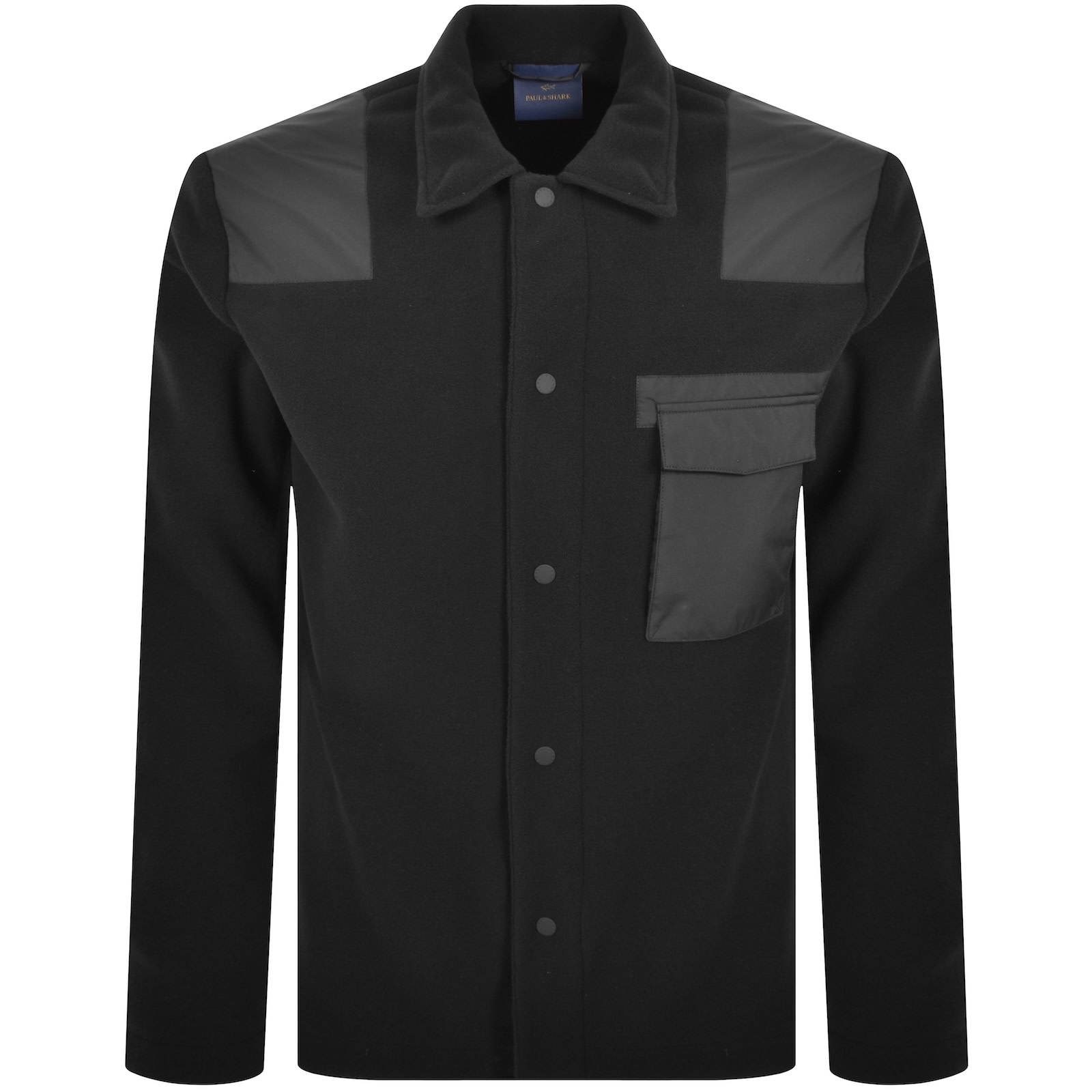 Paul &amp; Shark Paul And Shark Fleece Overshirt Black In Black