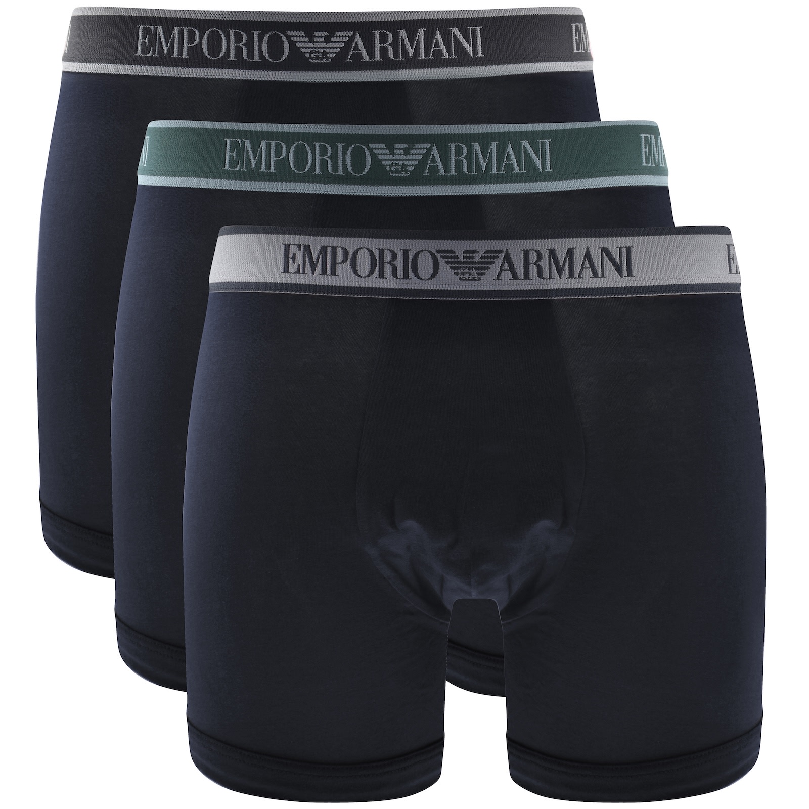Armani Collezioni Emporio Armani Underwear 3 Pack Boxers In Blue