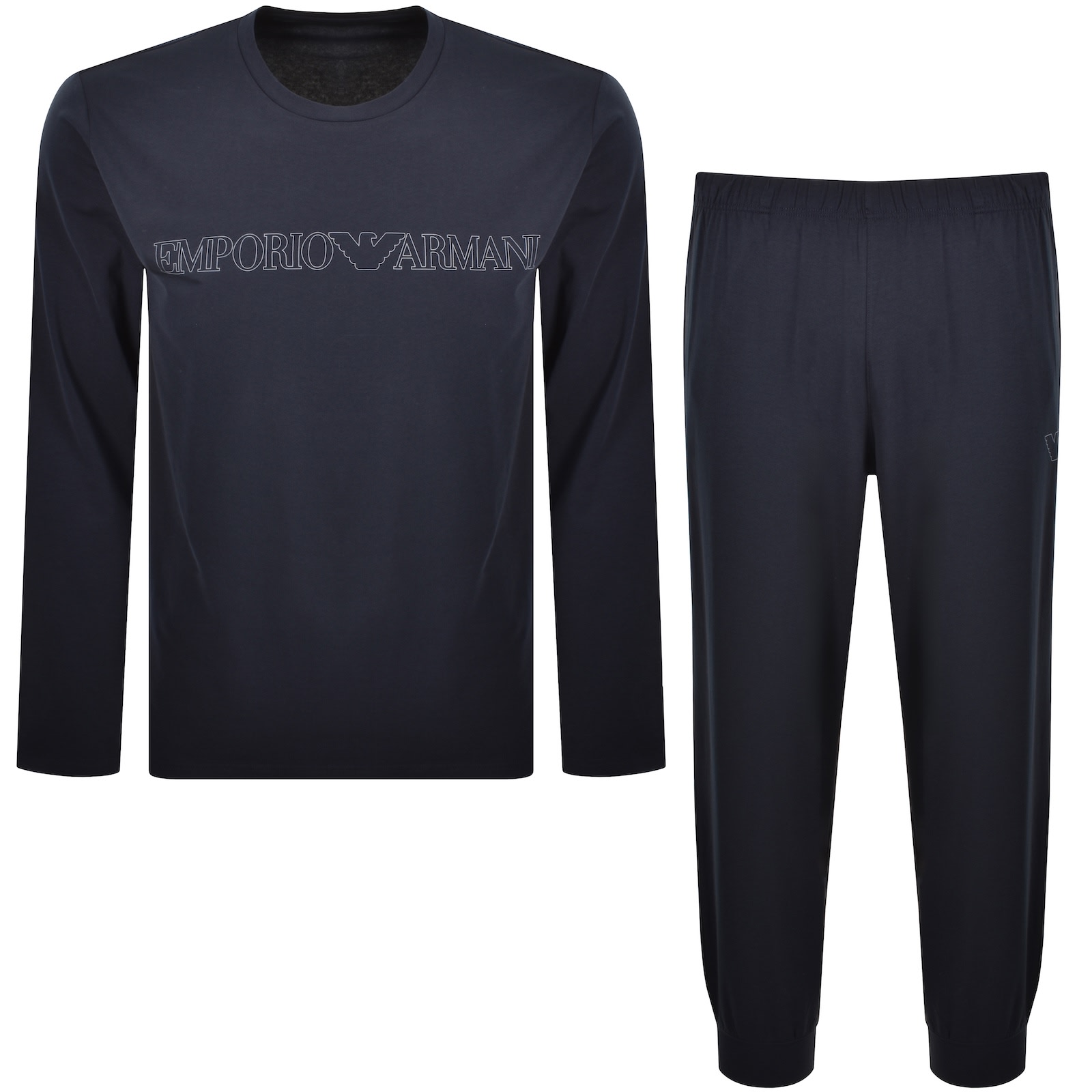 Armani Collezioni Emporio Armani Pyjama Loungewear Set Navy In Blue