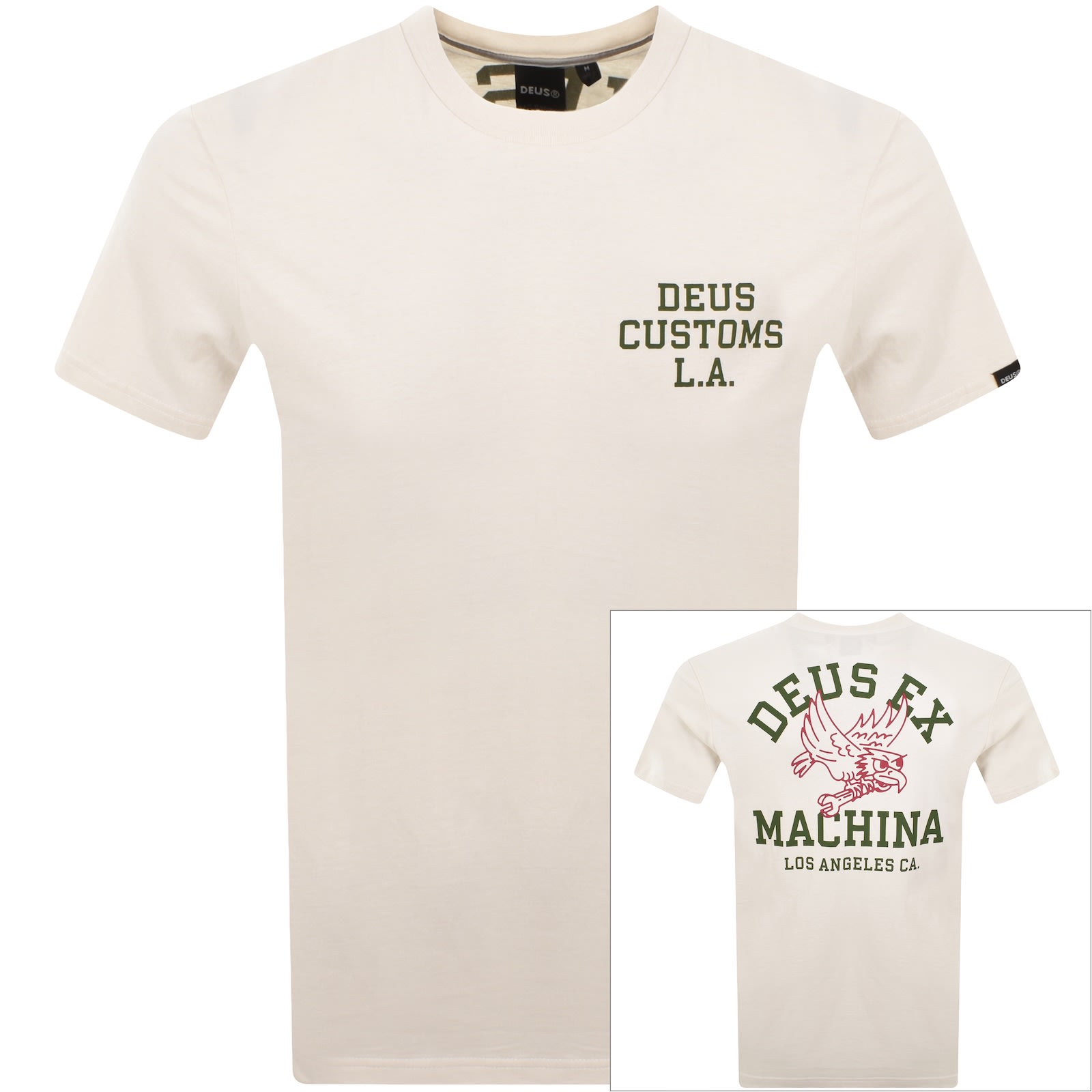 Deus Ex Machina Quickbeak T Shirt Off White In Multi