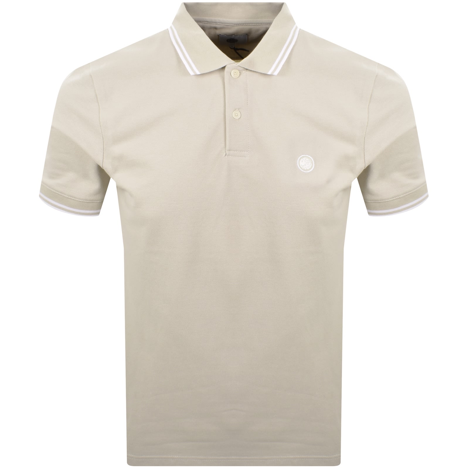 Pretty Green Barton Polo T Shirt Grey Stone In Gray