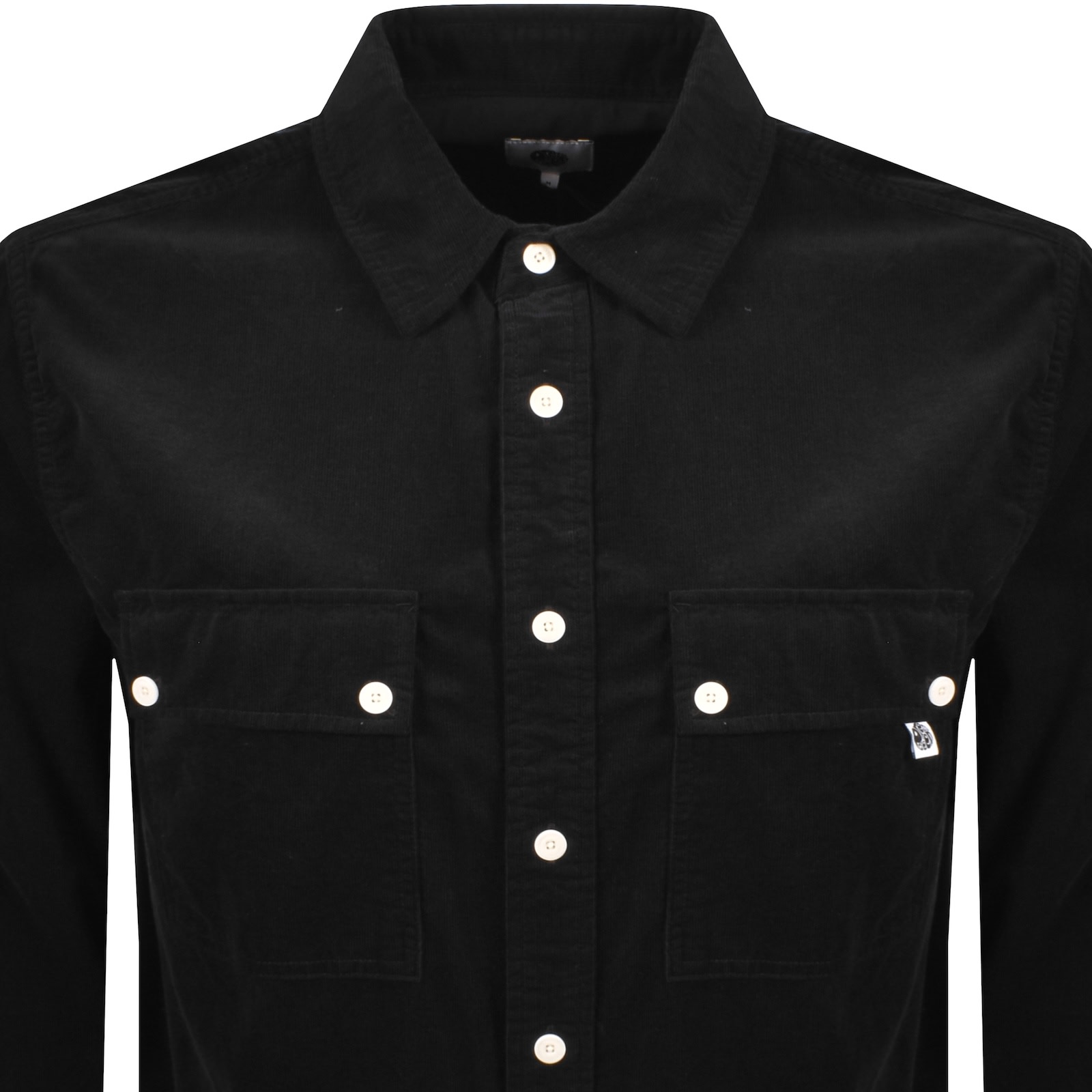 Pretty Green Campbell Corduroy Shirt Black In Black
