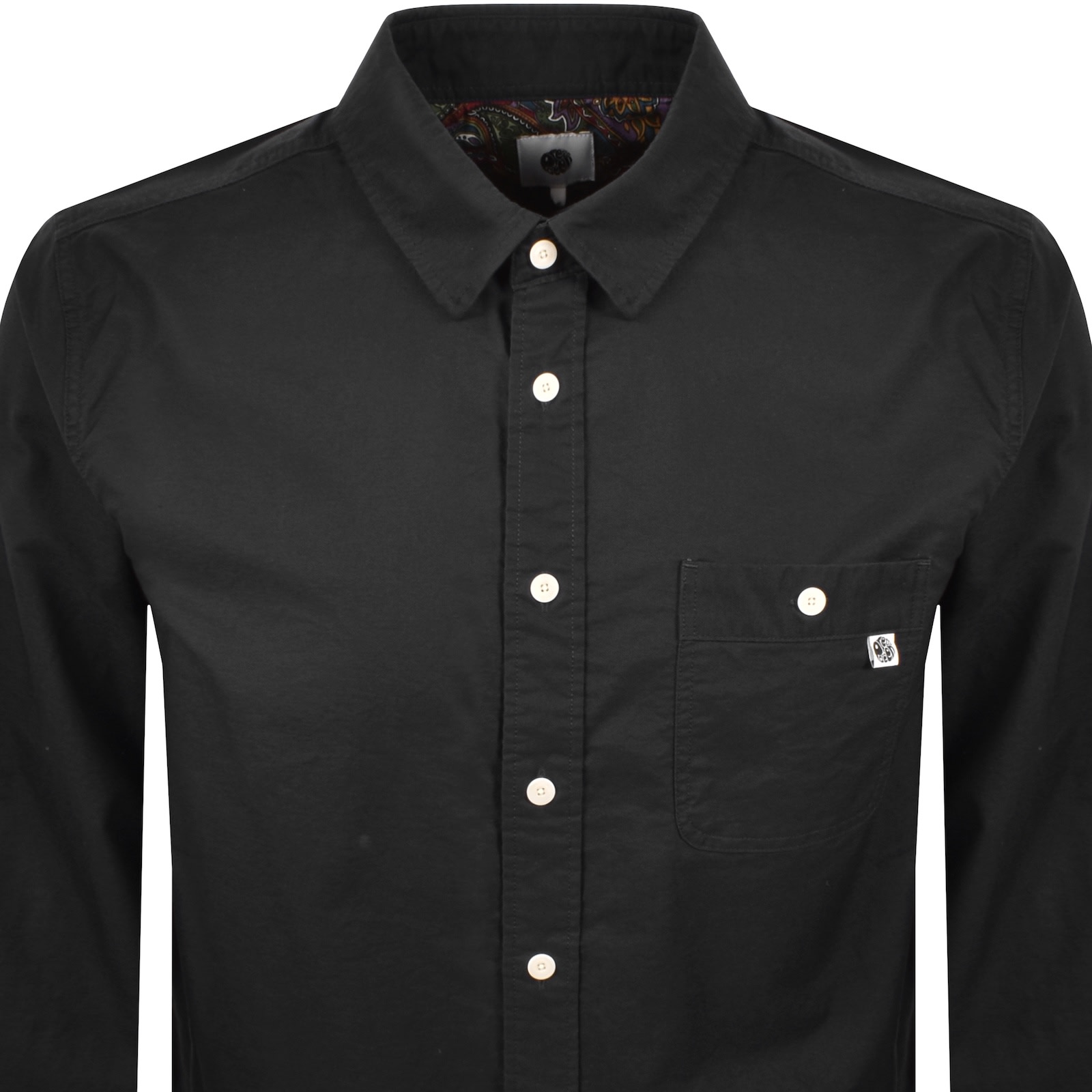 Pretty Green Campbell Corduroy Shirt Black In Black