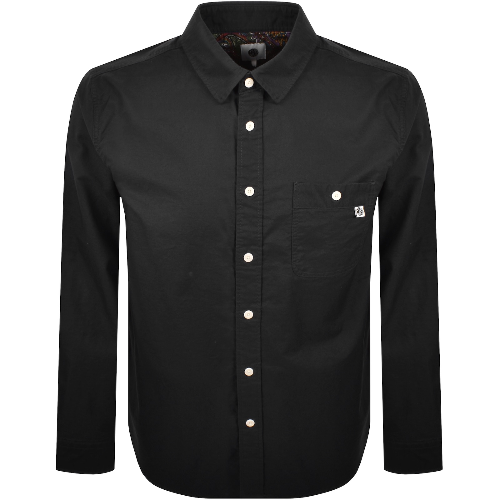 Pretty Green Campbell Corduroy Shirt Black In Black