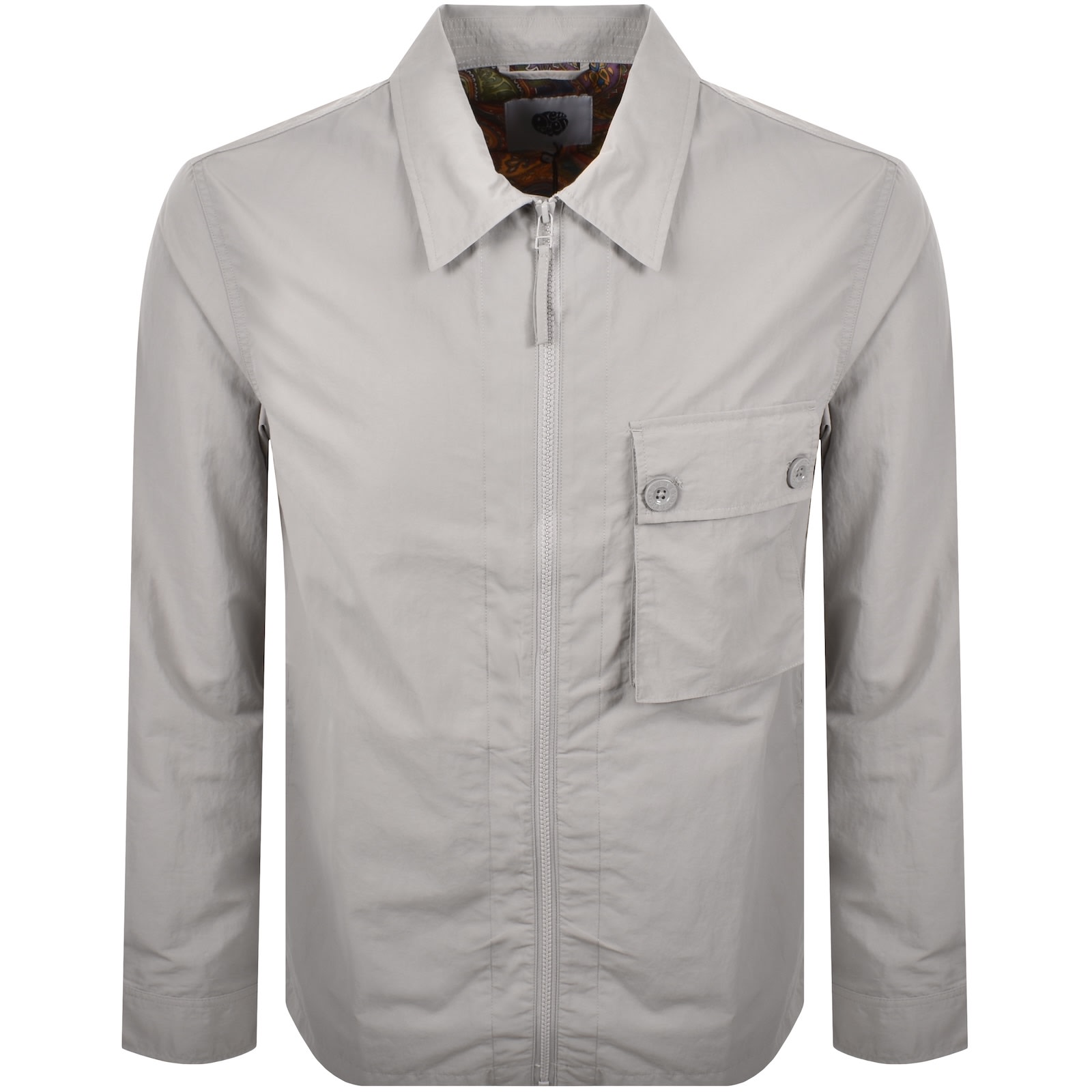 Pretty Green Pretty Grey Heaton Zip Overshirt Grey In Gray