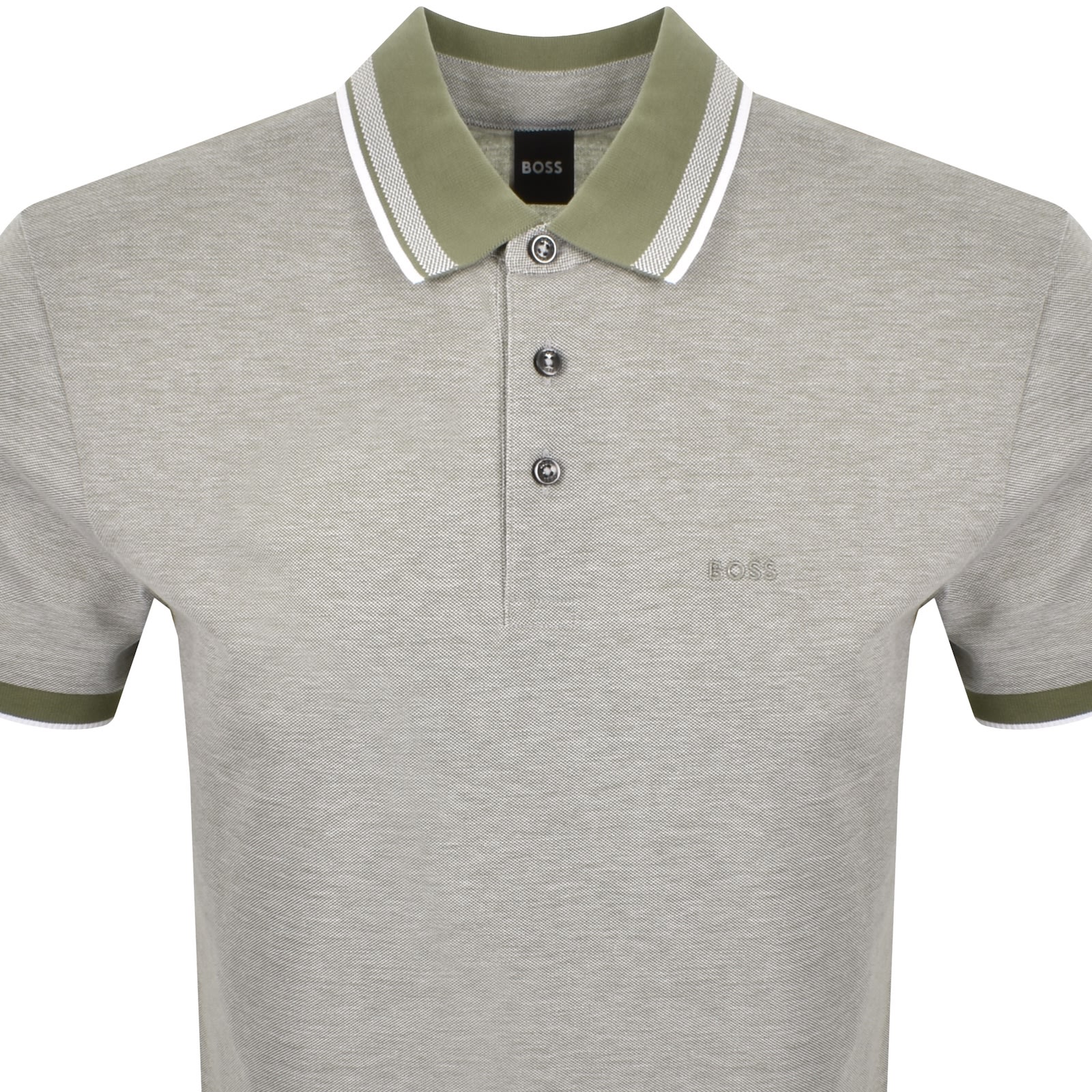 Hugo Boss Boss Prout 141 Polo T Shirt Green In Gray