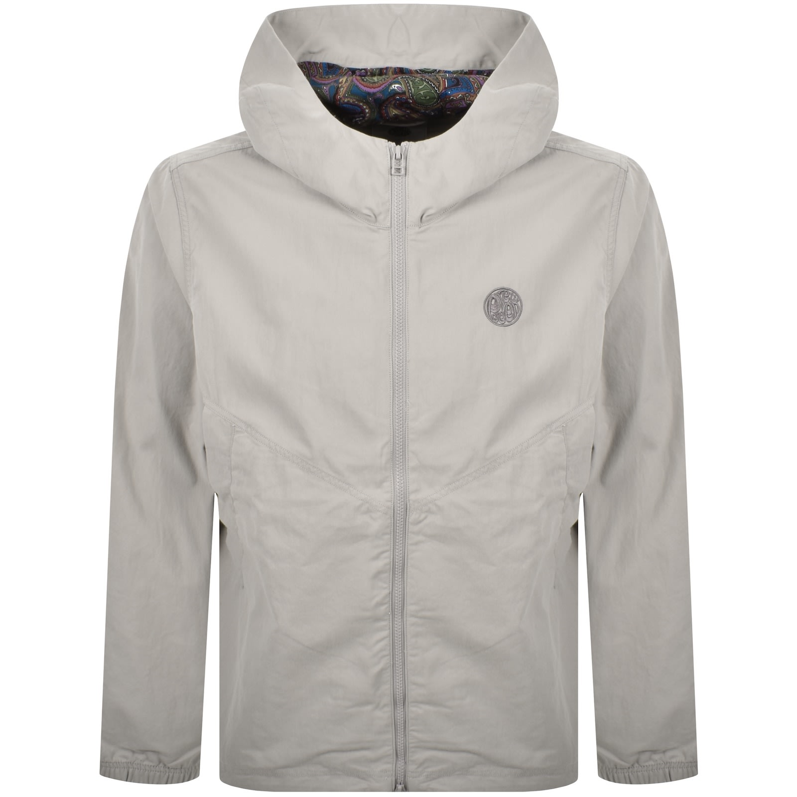 Pretty Green Feltham Hooded Jacket Grey In Gold