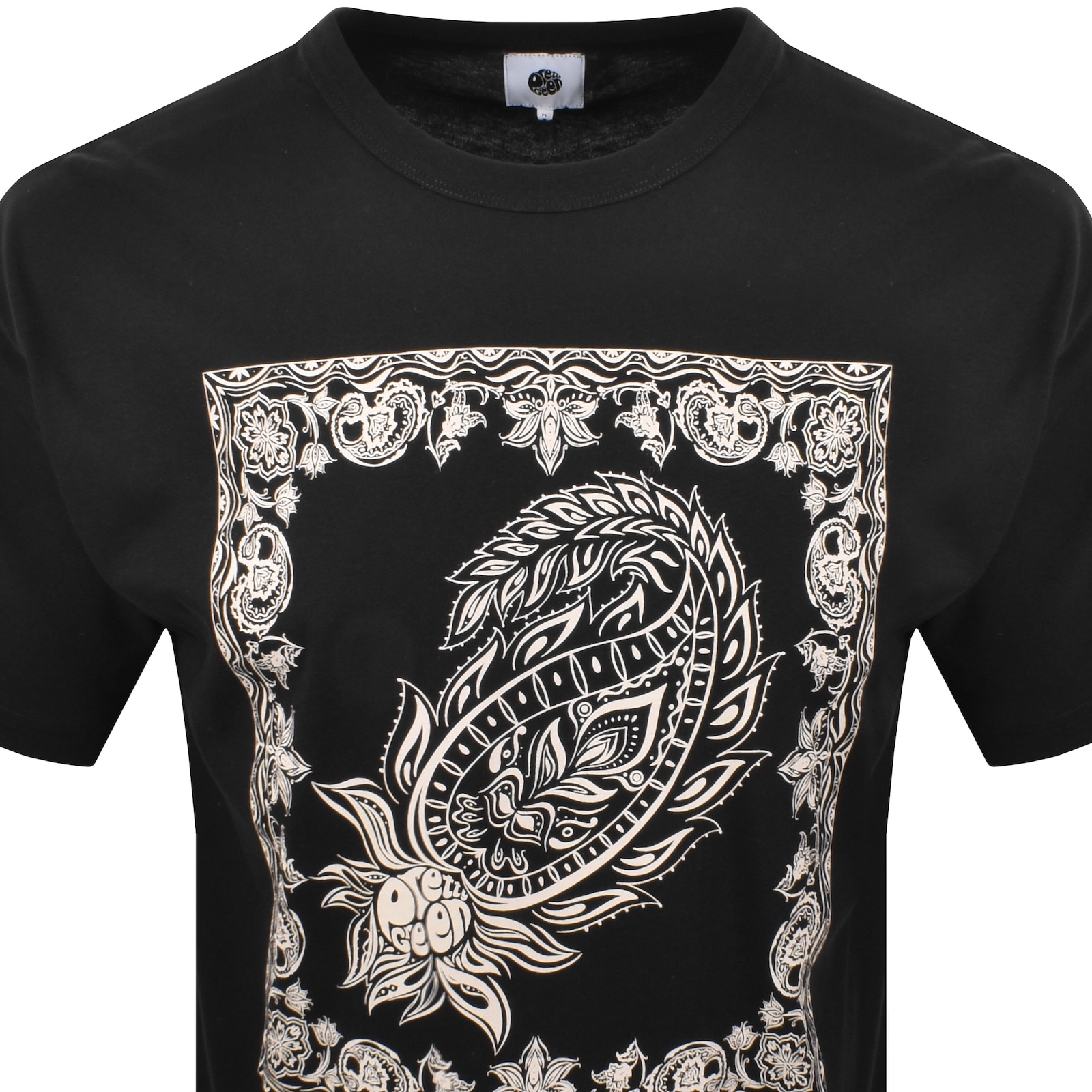 Pretty Green Parthian Print T Shirt Black In Multi