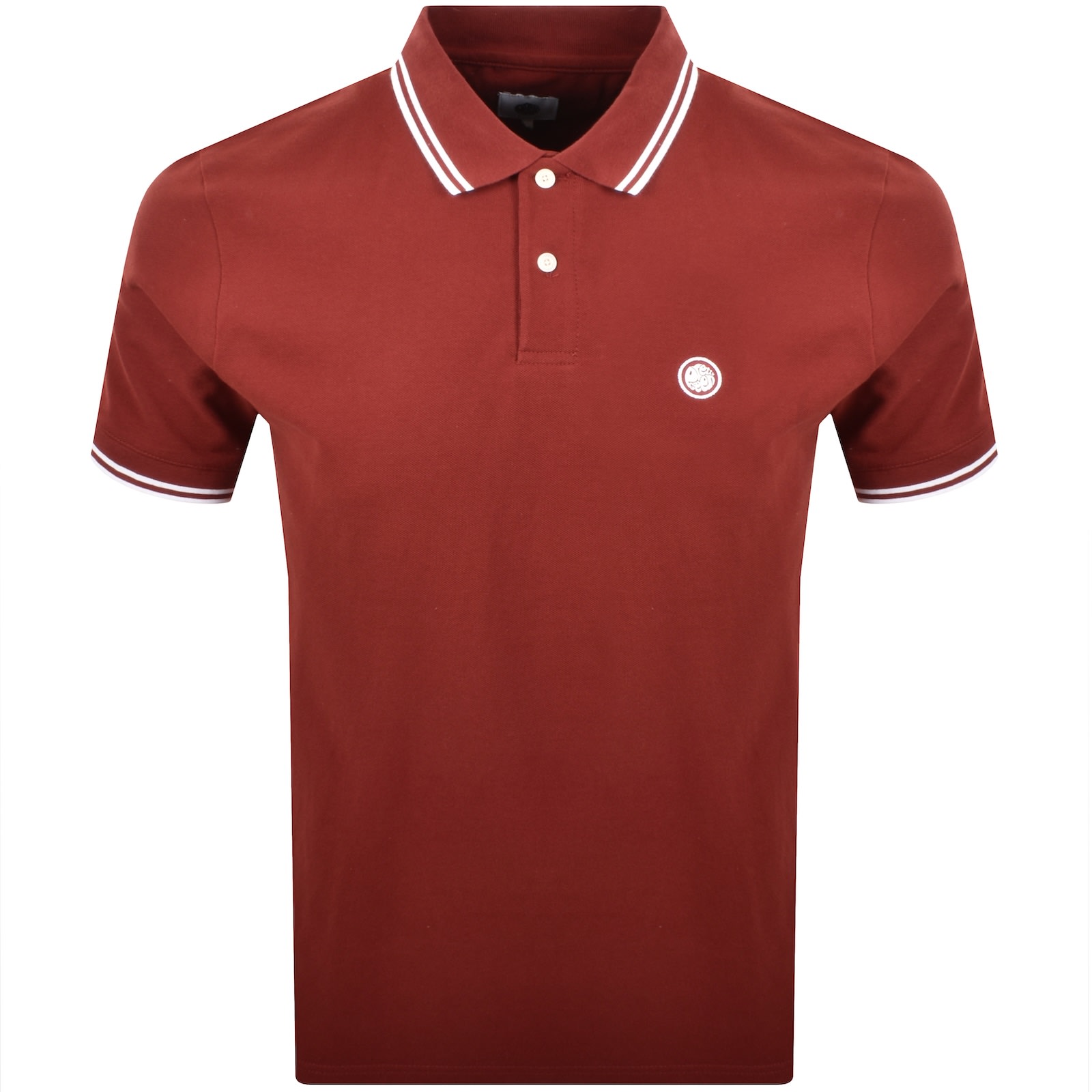 Pretty Green Barton Polo T Shirt Burgundy In Multi