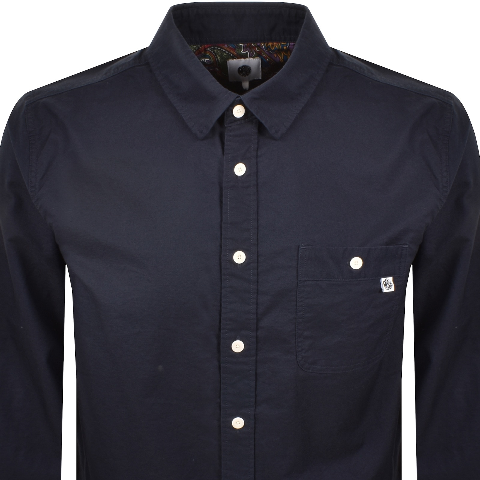 Pretty Green House Oxford Shirt Navy In Multi