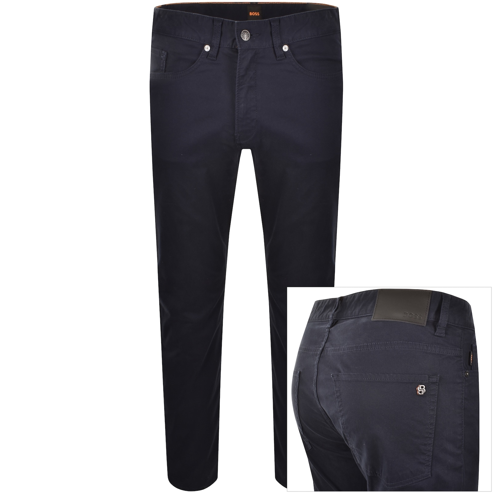 Boss Casual Boss Delaware Slim Fit Chinos Navy In Gold