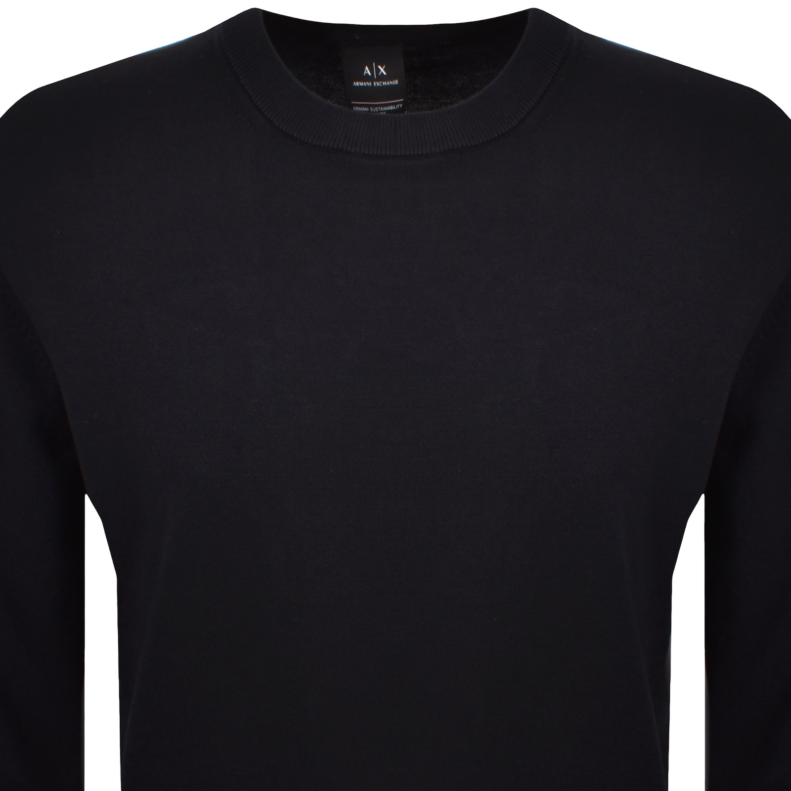 Armani Exchange Knit Jumper Deep Navy In Black
