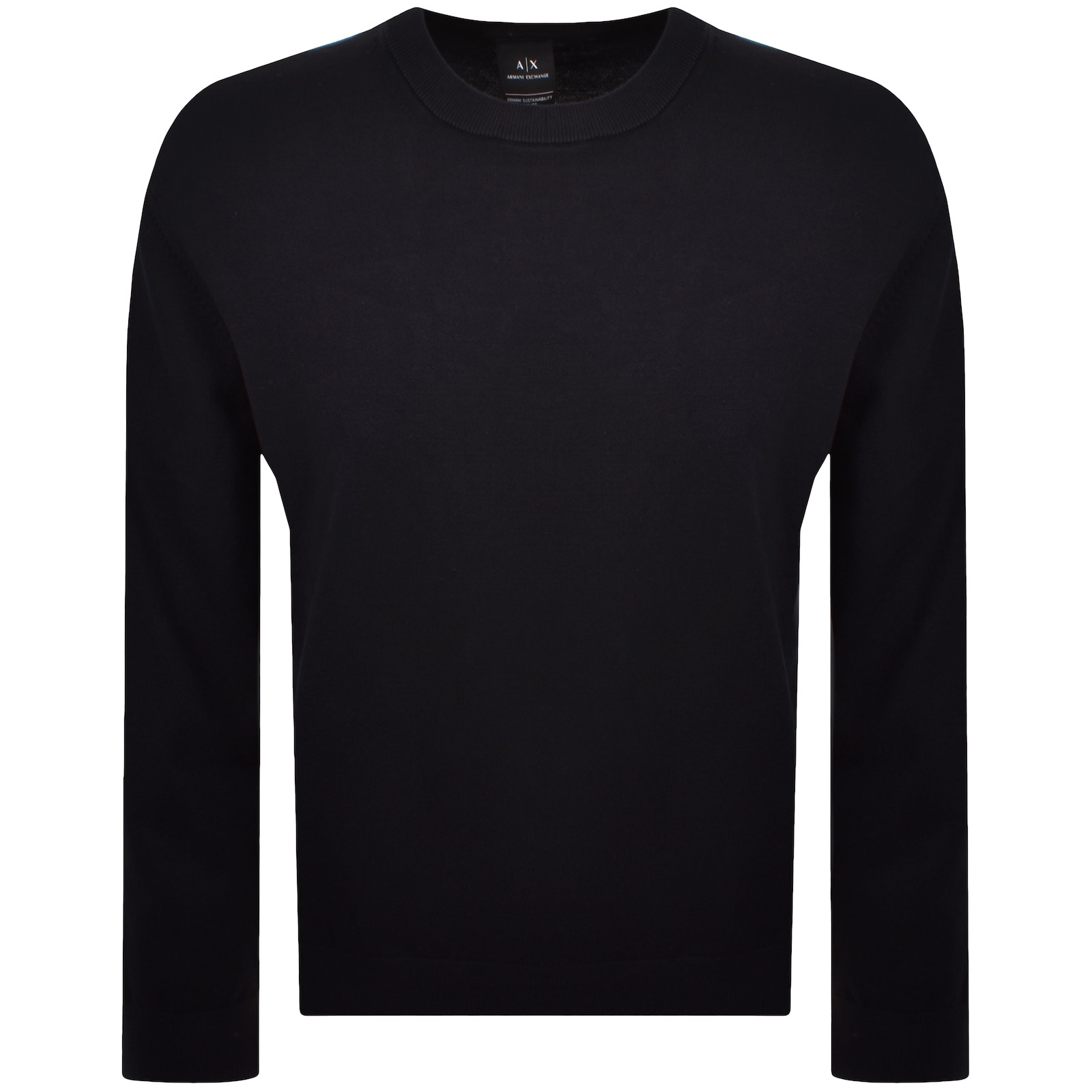Armani Exchange Knit Jumper Deep Navy In Black