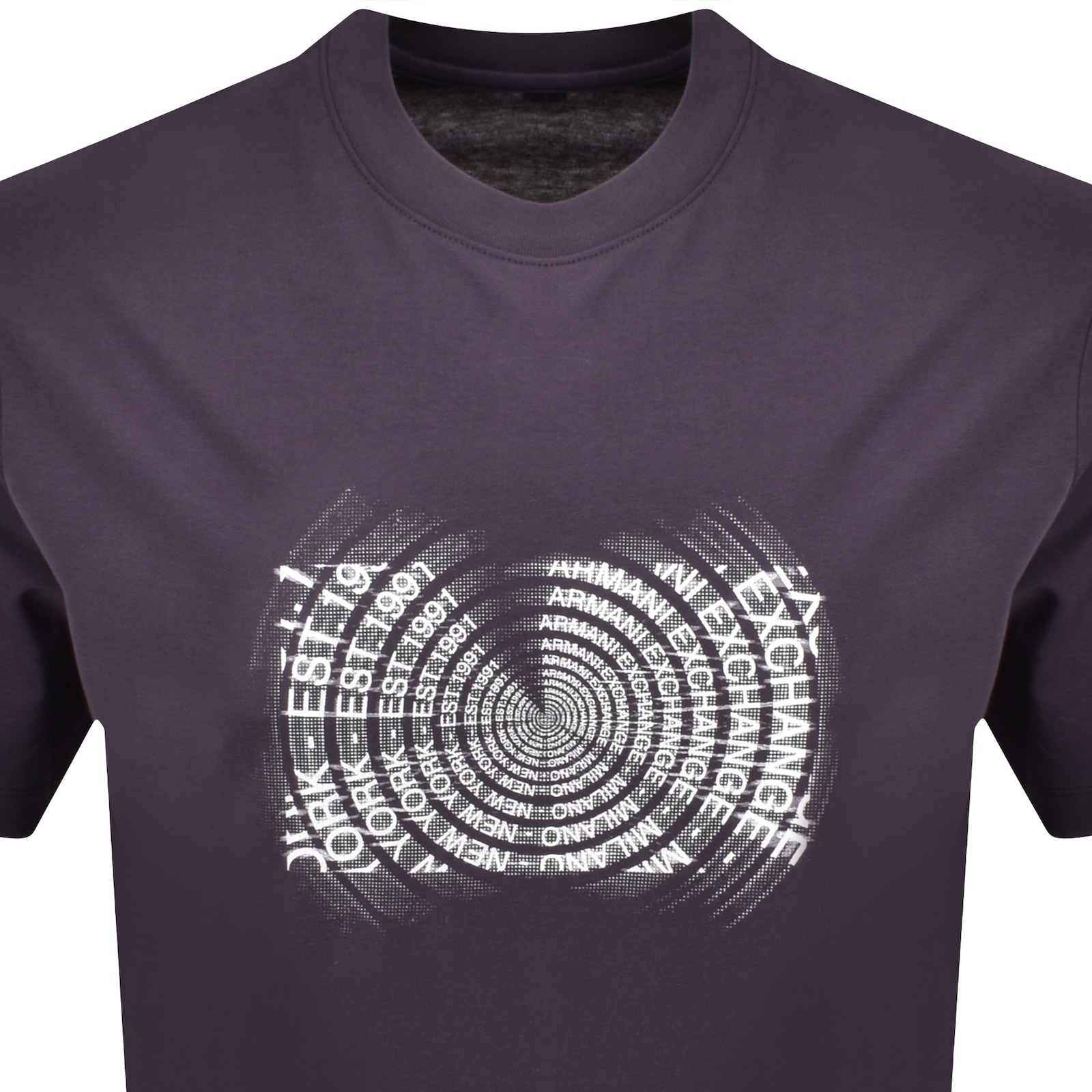 Armani Exchange Graphic T Shirt Purple In Brown