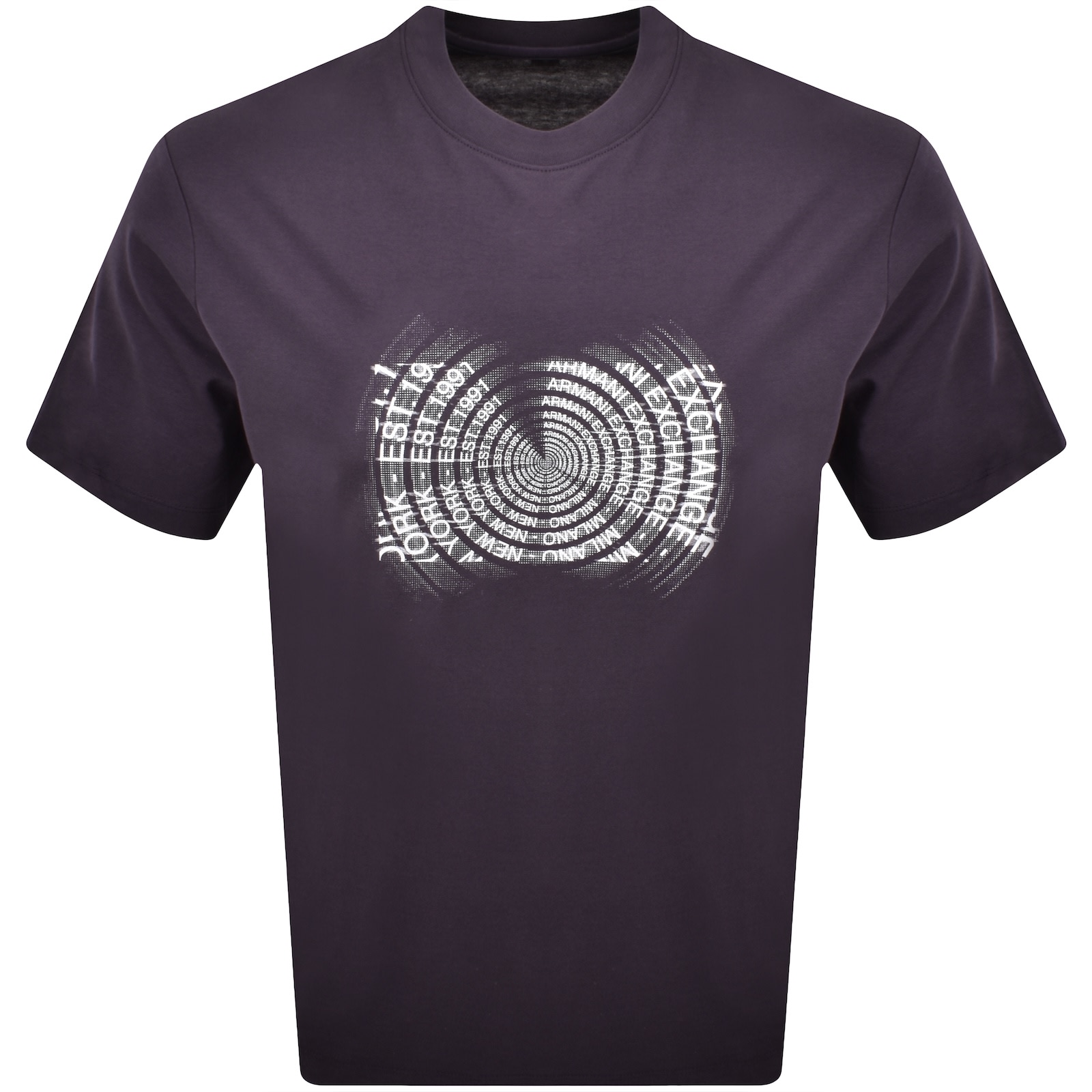Armani Exchange Graphic T Shirt Purple In Brown
