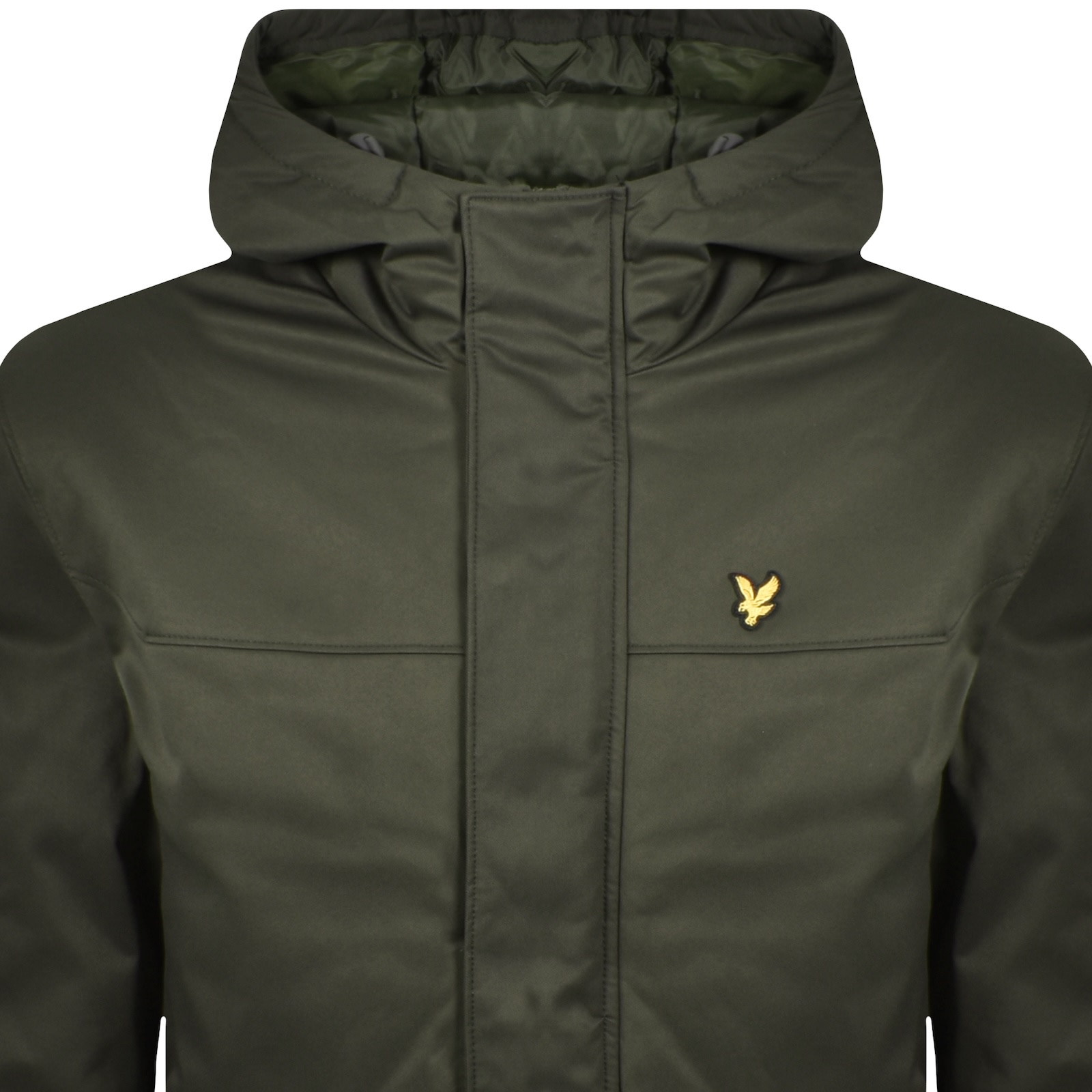 Lyle & Scott Lyle And Scott Wadded Longline Parka Green In Green