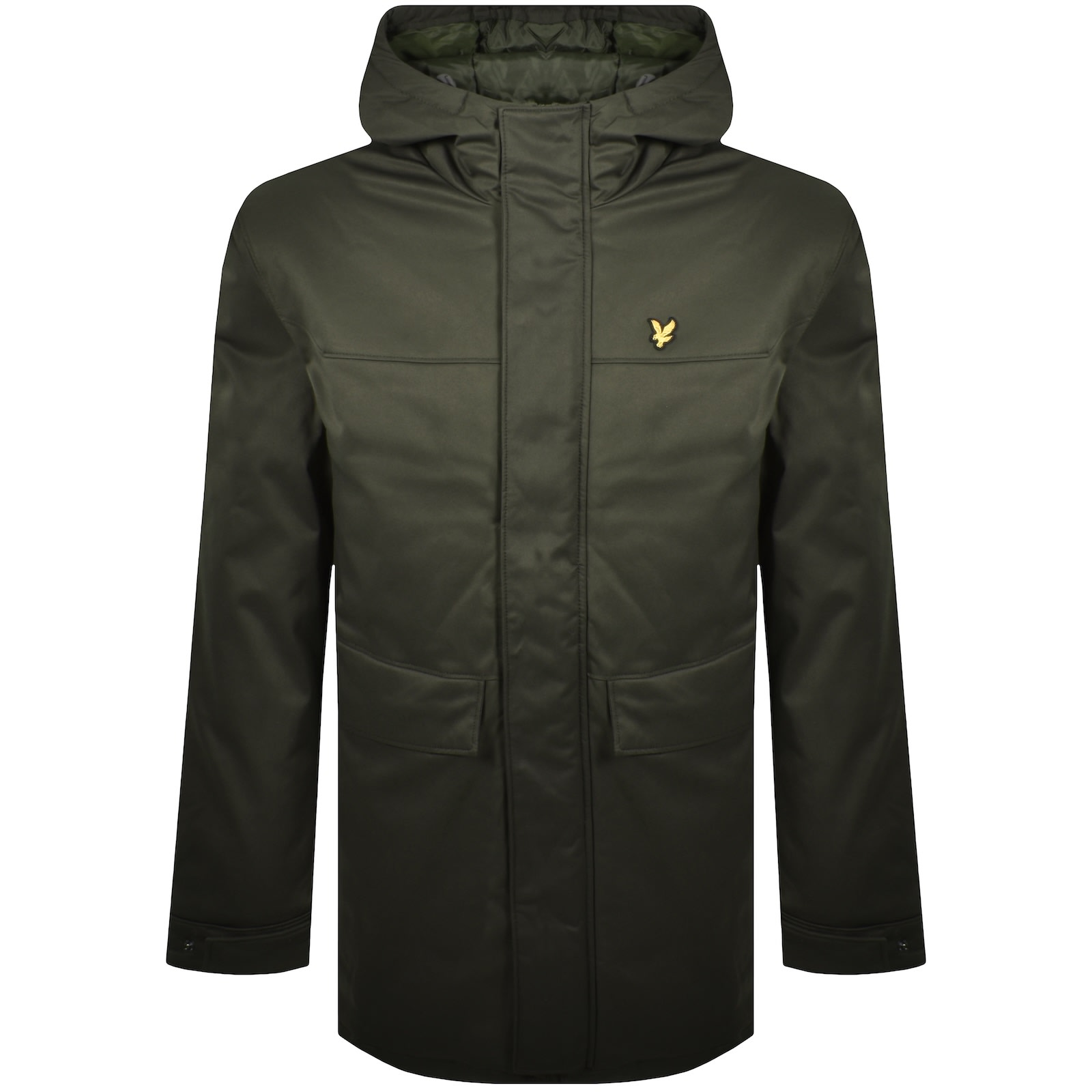 Lyle & Scott Lyle And Scott Wadded Longline Parka Green In Green
