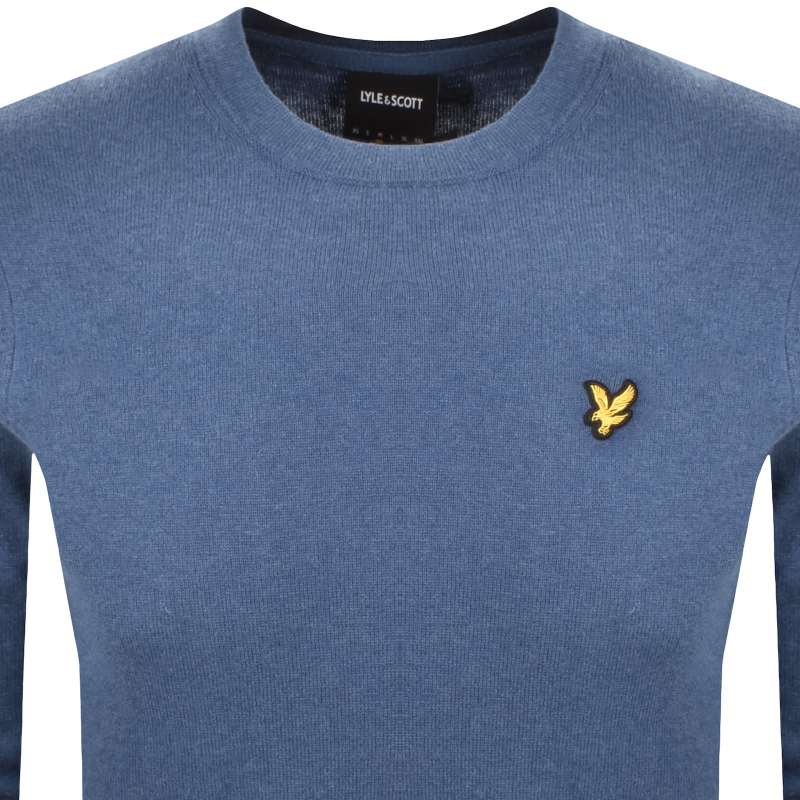 Lyle & Scott Lyle And Scott Cotton Merino Jumper Blue In Blue