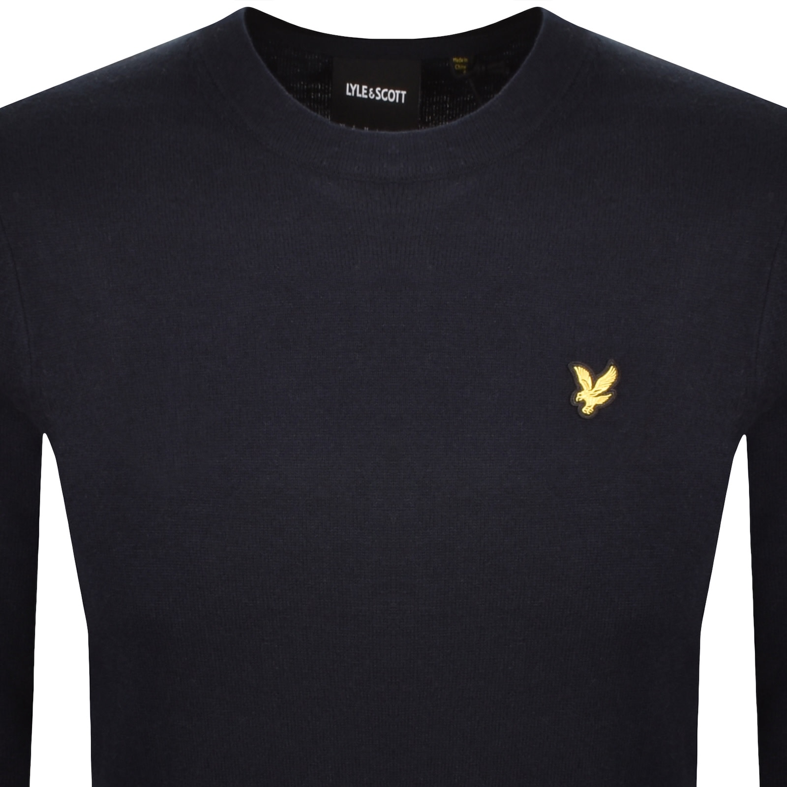 Lyle & Scott Lyle And Scott Cotton Merino Jumper Navy In Blue