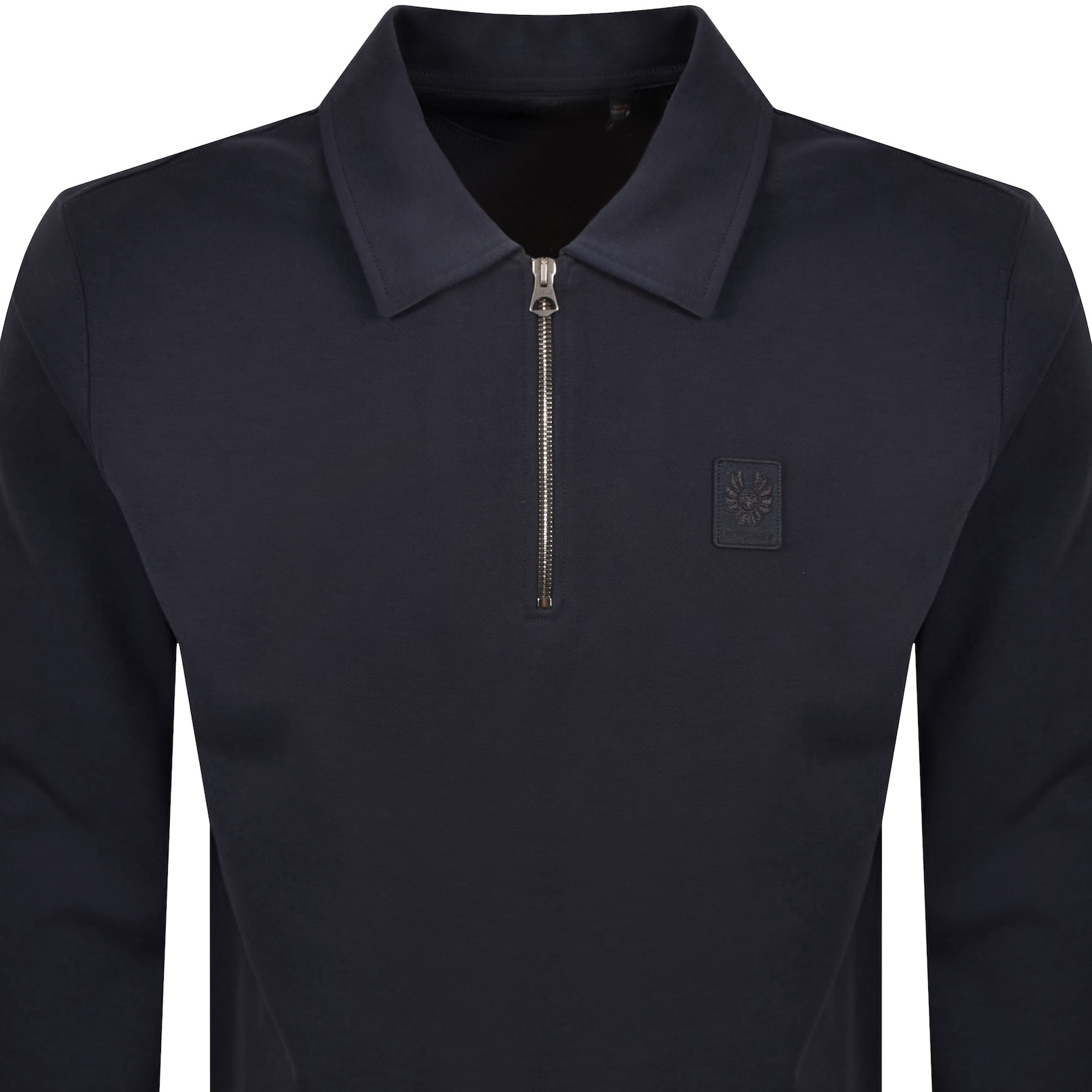 Belstaff Curator Collared Sweatshirt Navy In Blue