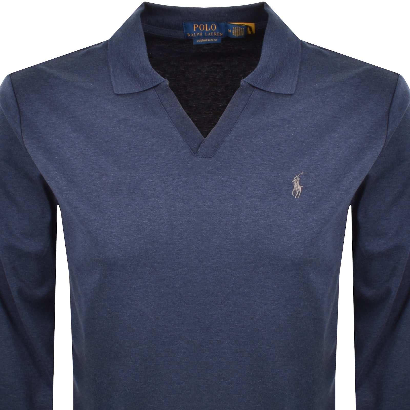 Ralph Lauren Custom Slim Fit Polo T Shirt Navy In Blue
