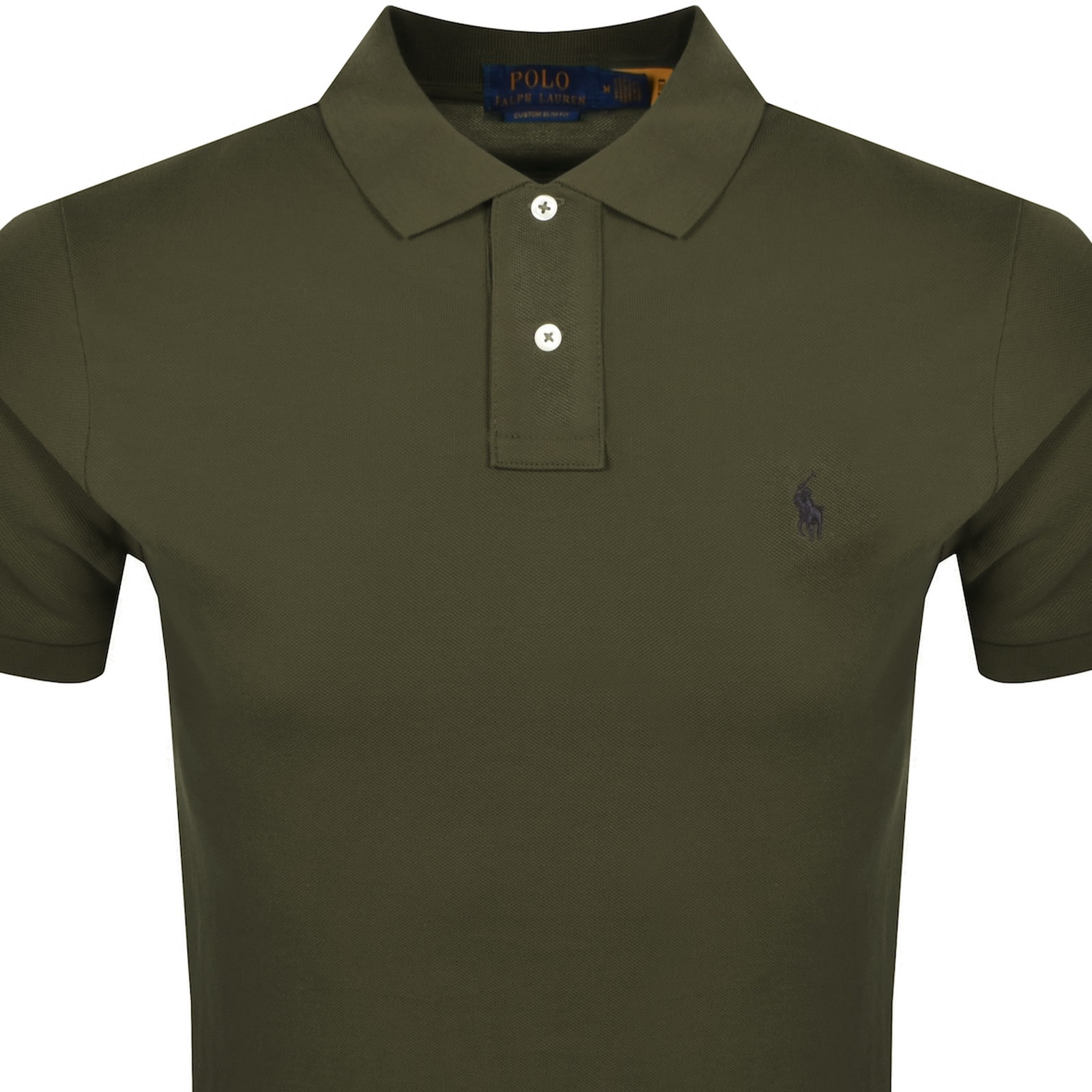 Ralph Lauren Custom Slim Polo T Shirt Green In Green