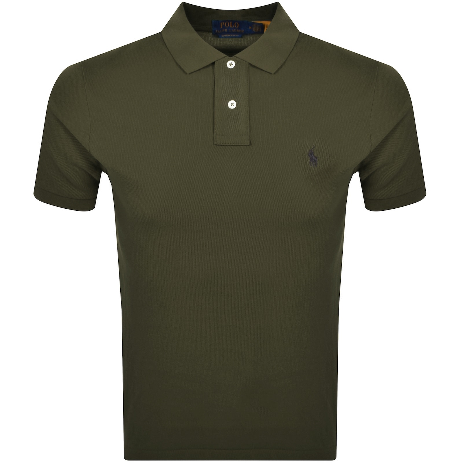 Ralph Lauren Custom Slim Polo T Shirt Green In Green