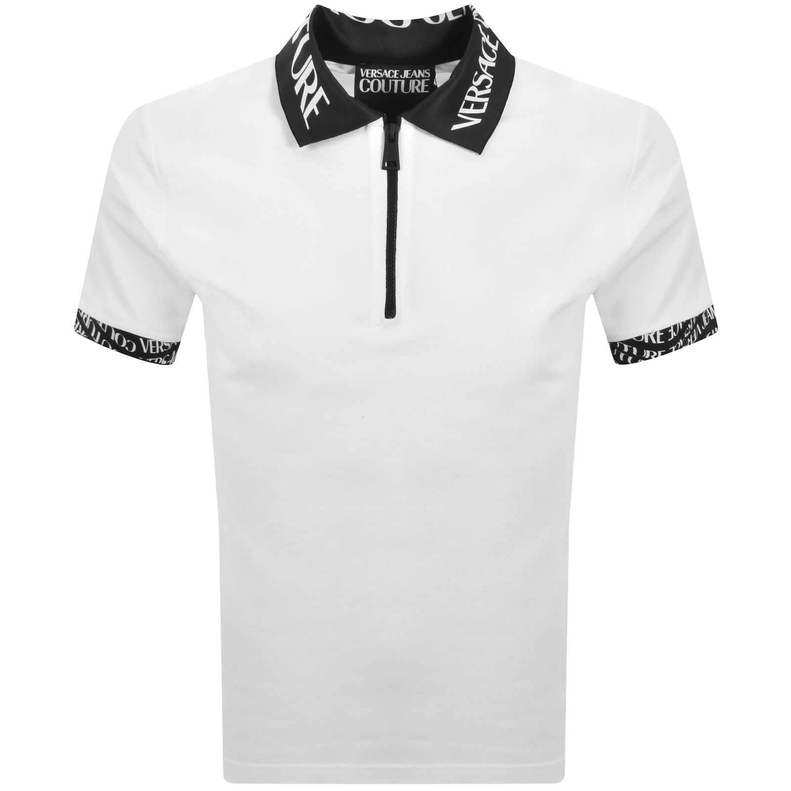 Versace Jeans Couture Liquify Polo T Shirt White In White