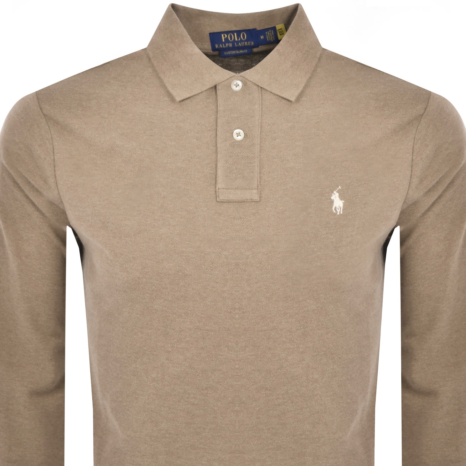 Ralph Lauren Long Sleeved Polo T Shirt Brown In Brown