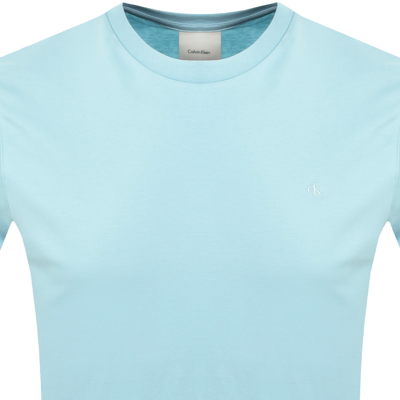 Calvin Klein Chest Logo T Shirt Blue In Animal Print