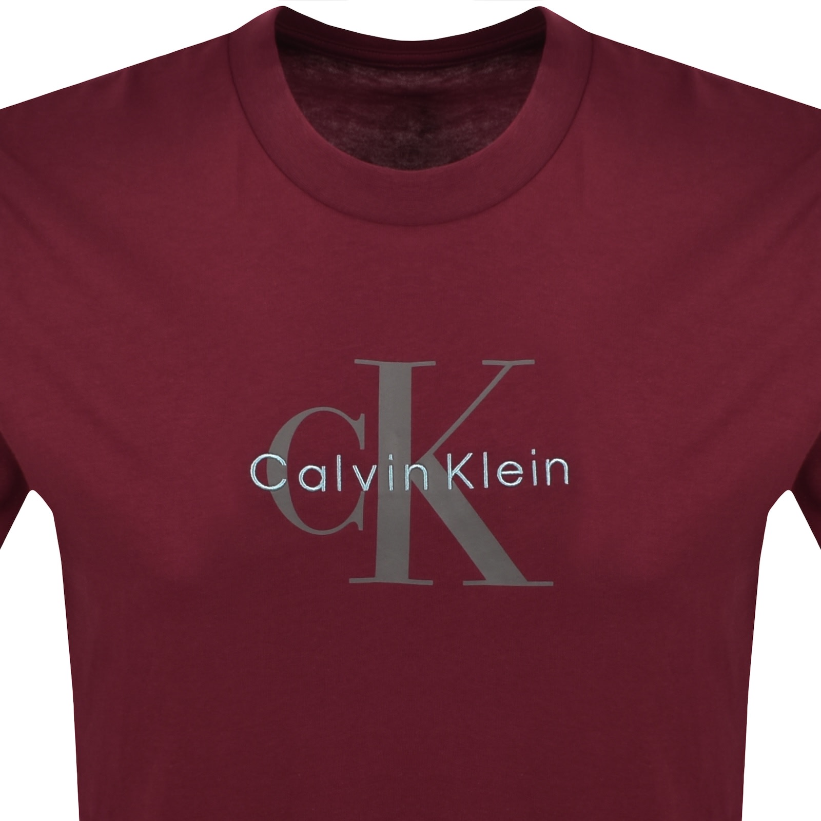 Calvin Klein Jeans Hero Monologo T Shirt Burgundy In Brown