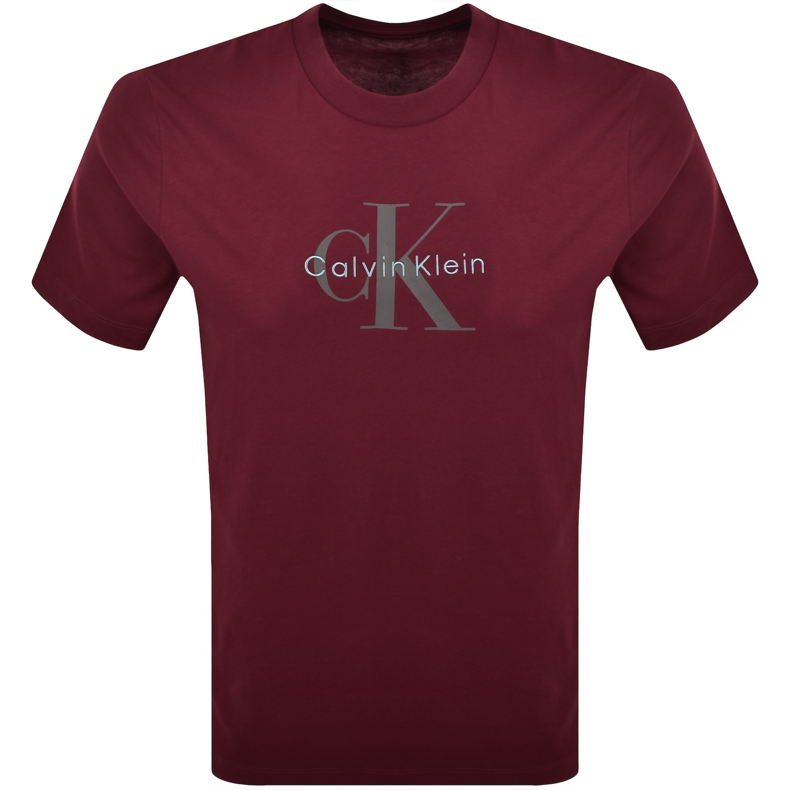 Calvin Klein Jeans Hero Monologo T Shirt Burgundy In Brown