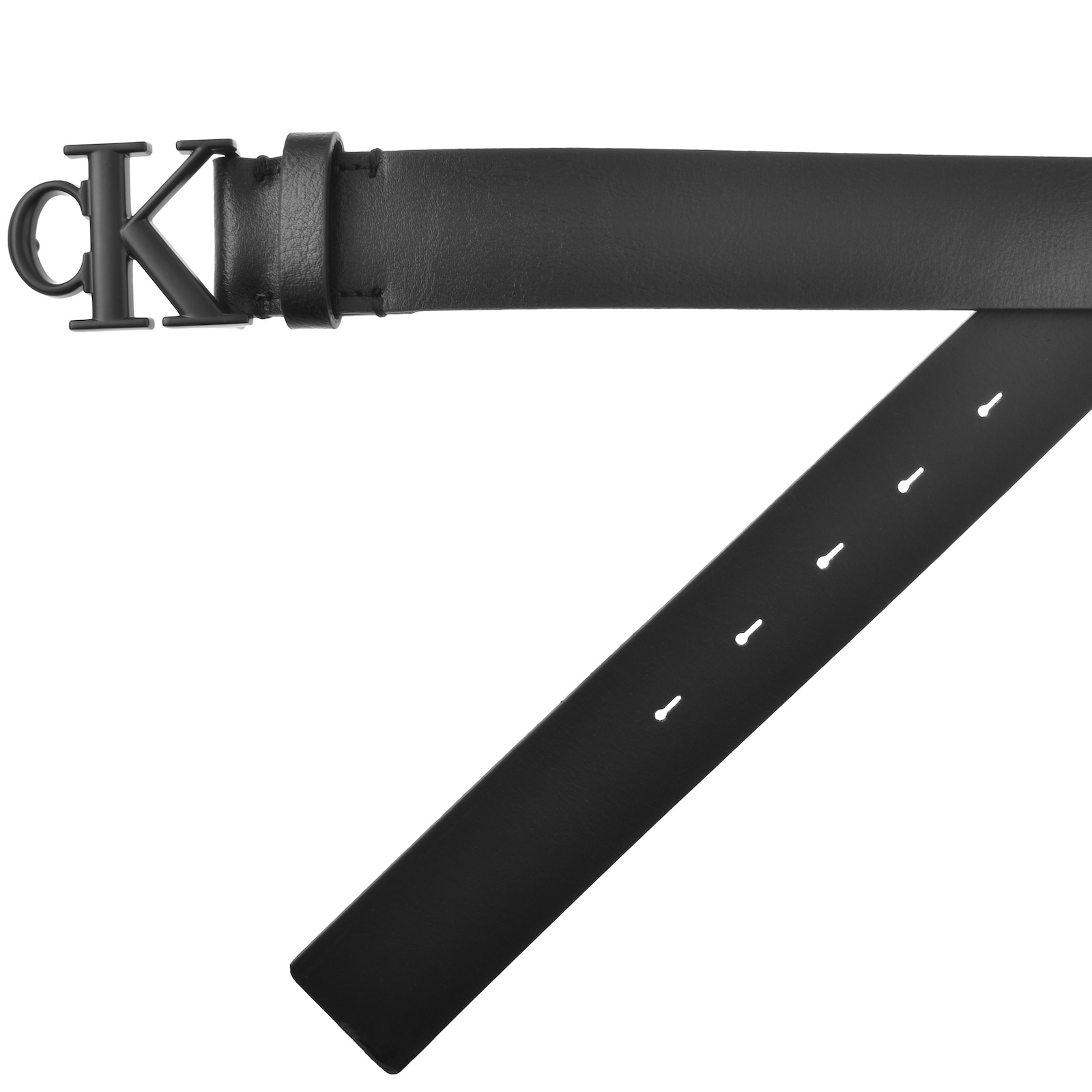 Calvin Klein Ck Buckle Belt Black In Black