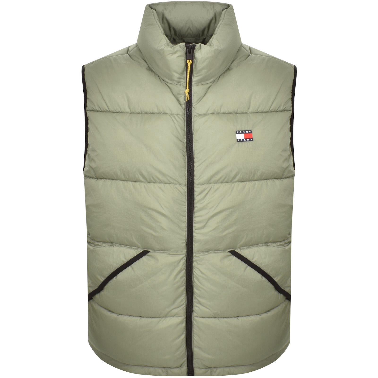 Tommy Jeans Vail Puffer Gilet Green In Green