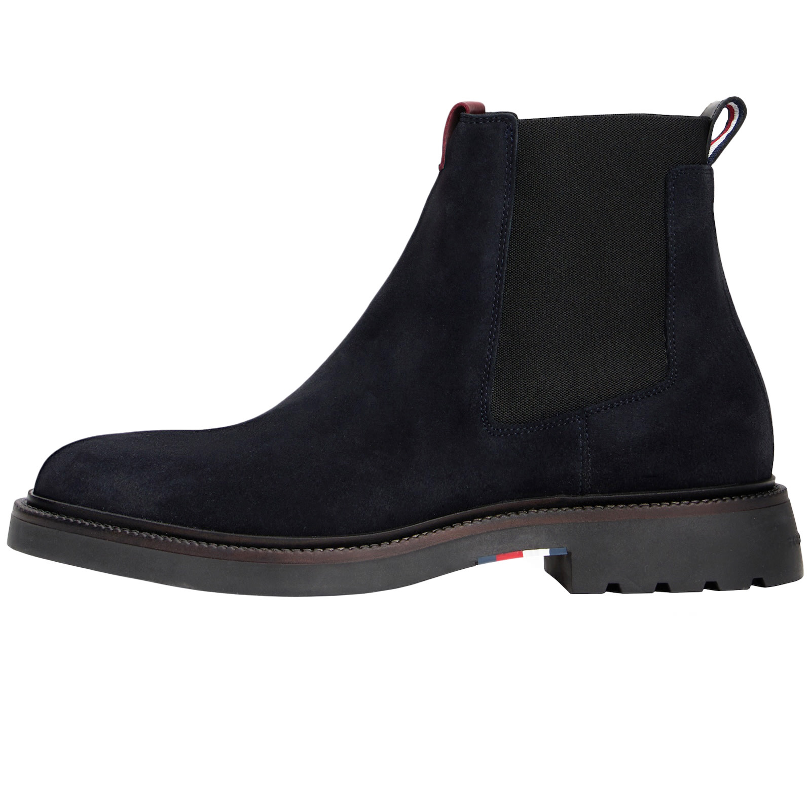 Tommy Hilfiger Suede Chelsea Boots Navy In Blue