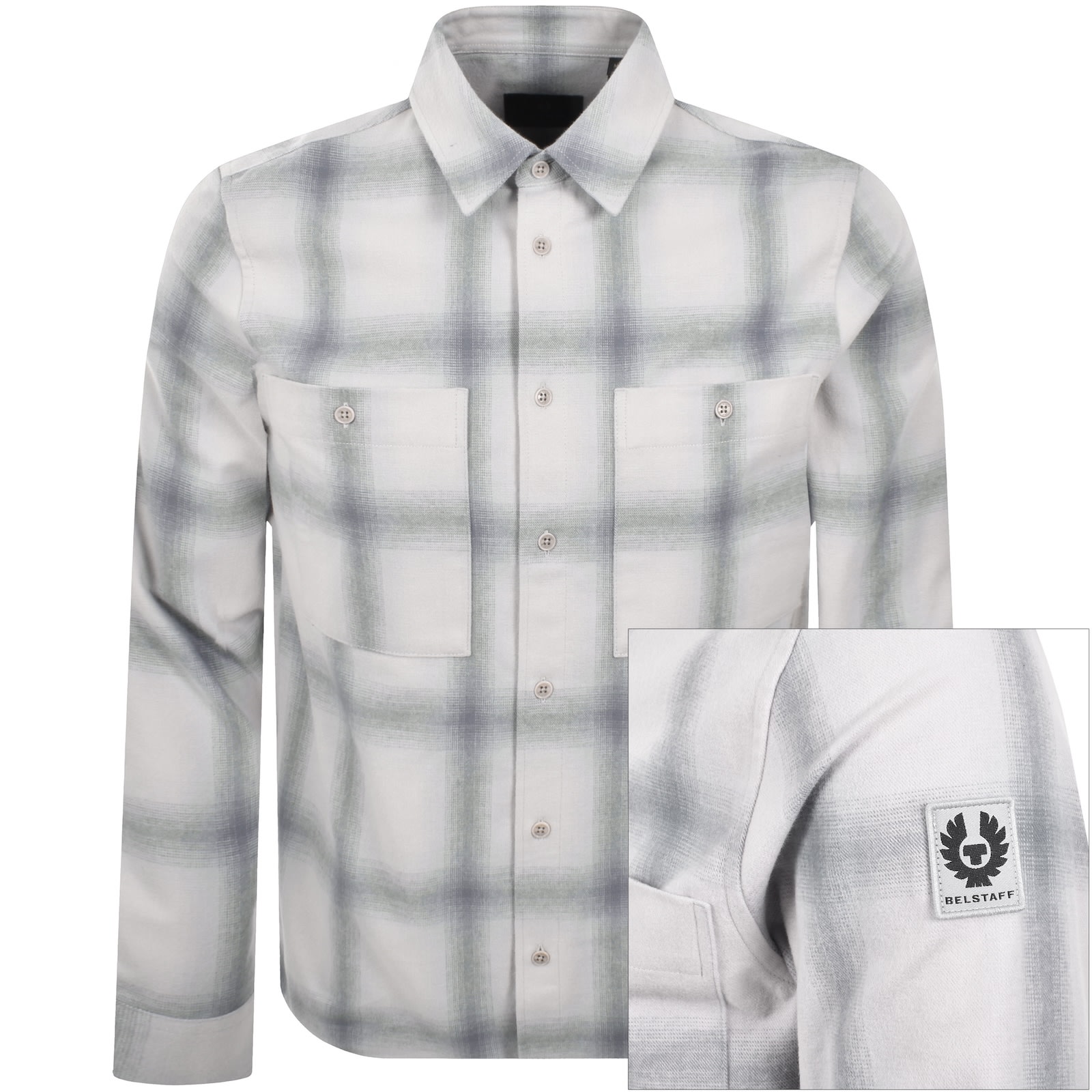 Belstaff Outpost Overshirt Grey In Gray