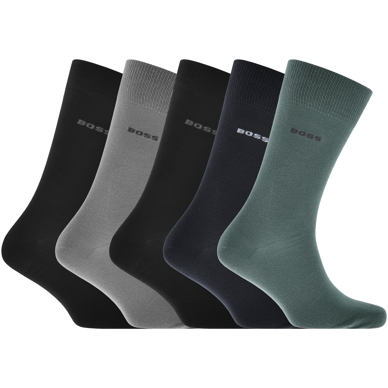 Hugo Boss Boss 5 Pack Crew Socks In Multi