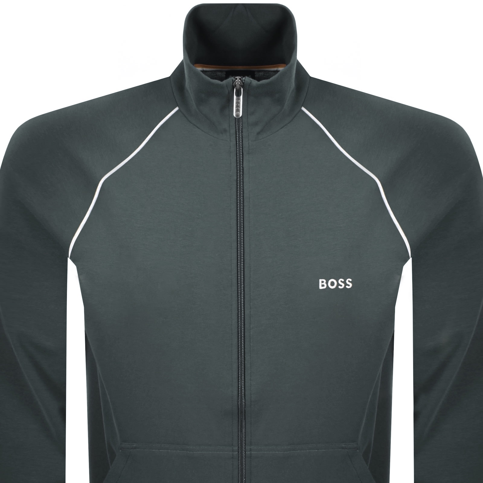 Hugo Boss Boss Mix Match Full Zip Sweatshirt Grey In Gray