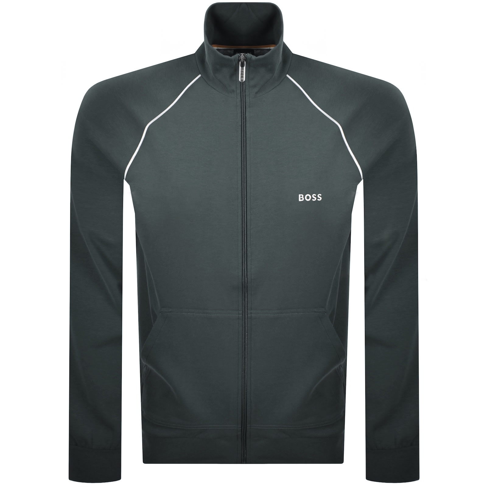 Hugo Boss Boss Mix Match Full Zip Sweatshirt Grey In Gray