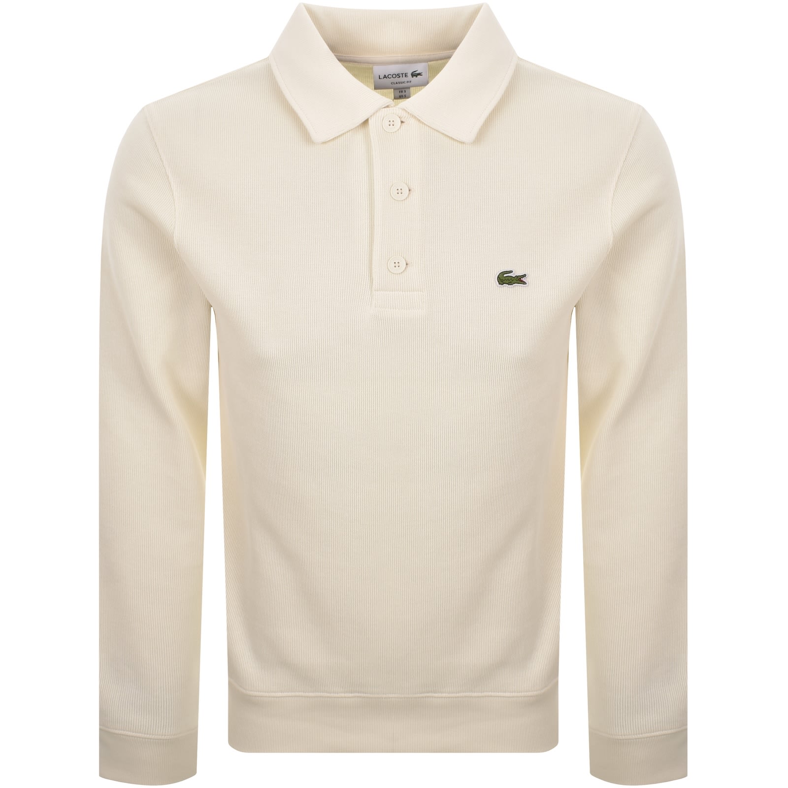 Lacoste Jersey Sweat Polo Cream In White