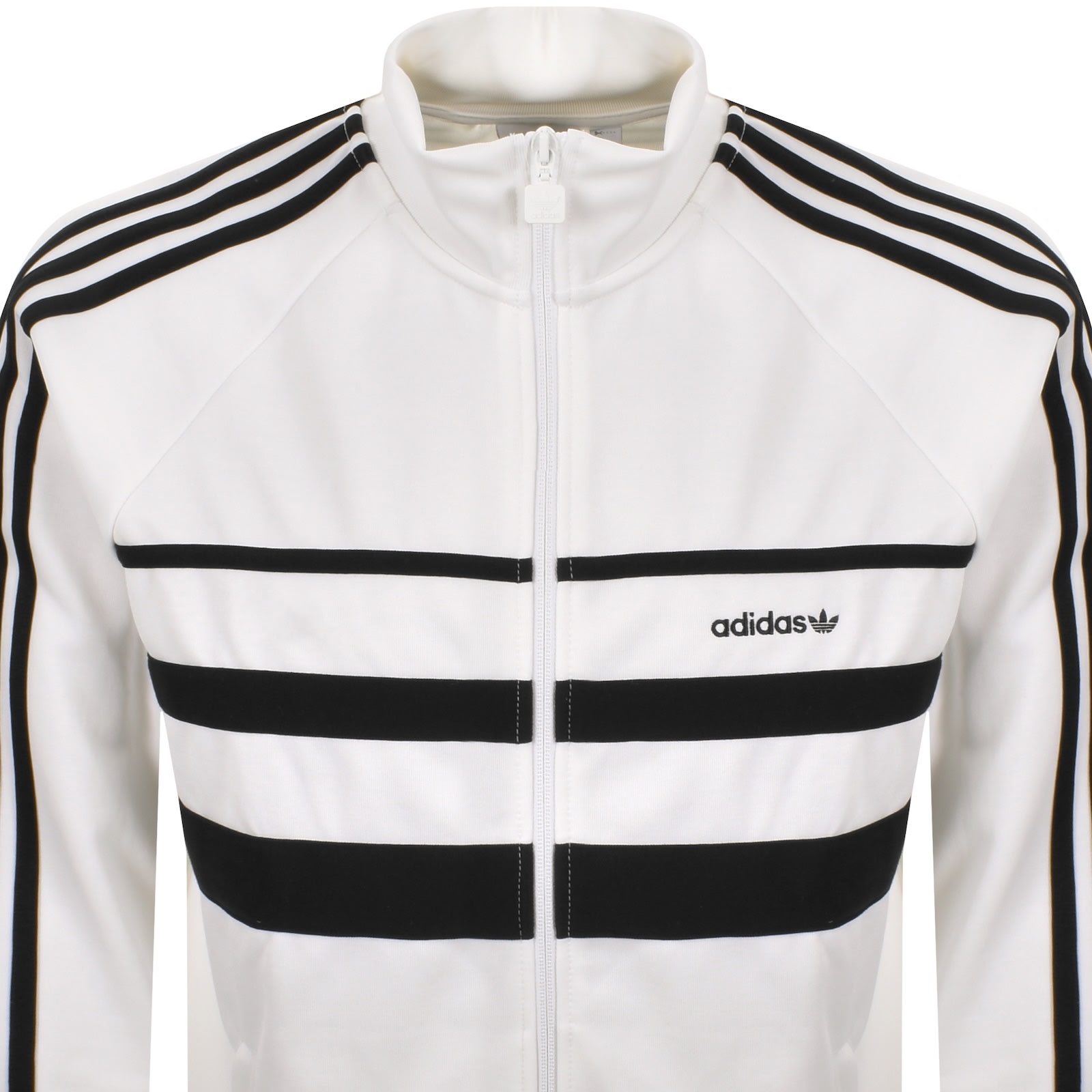 Adidas Originals The First Striped Sweatshirt In White