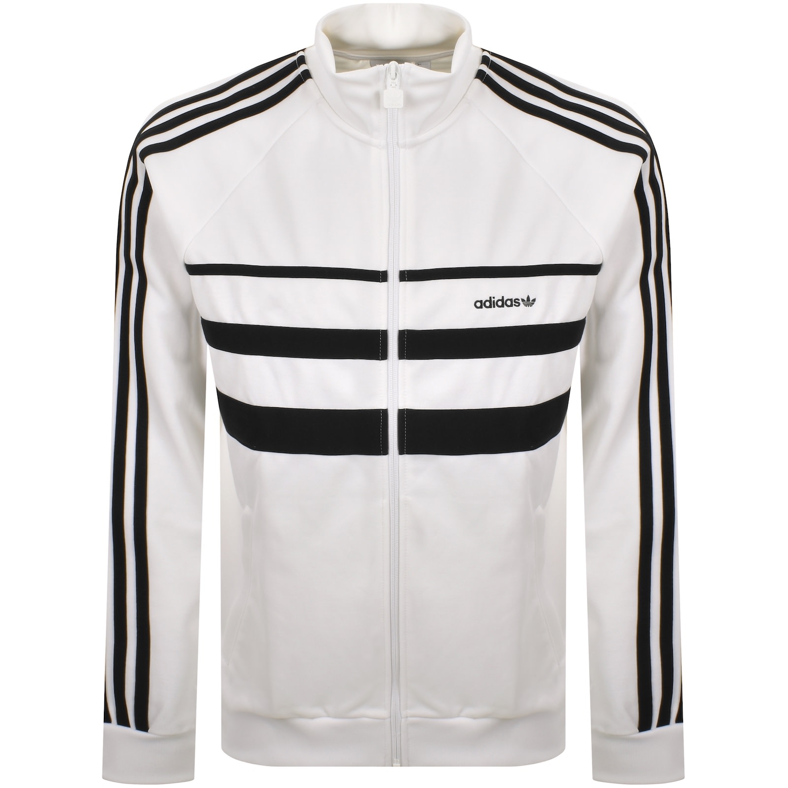Adidas Originals The First Striped Sweatshirt In White