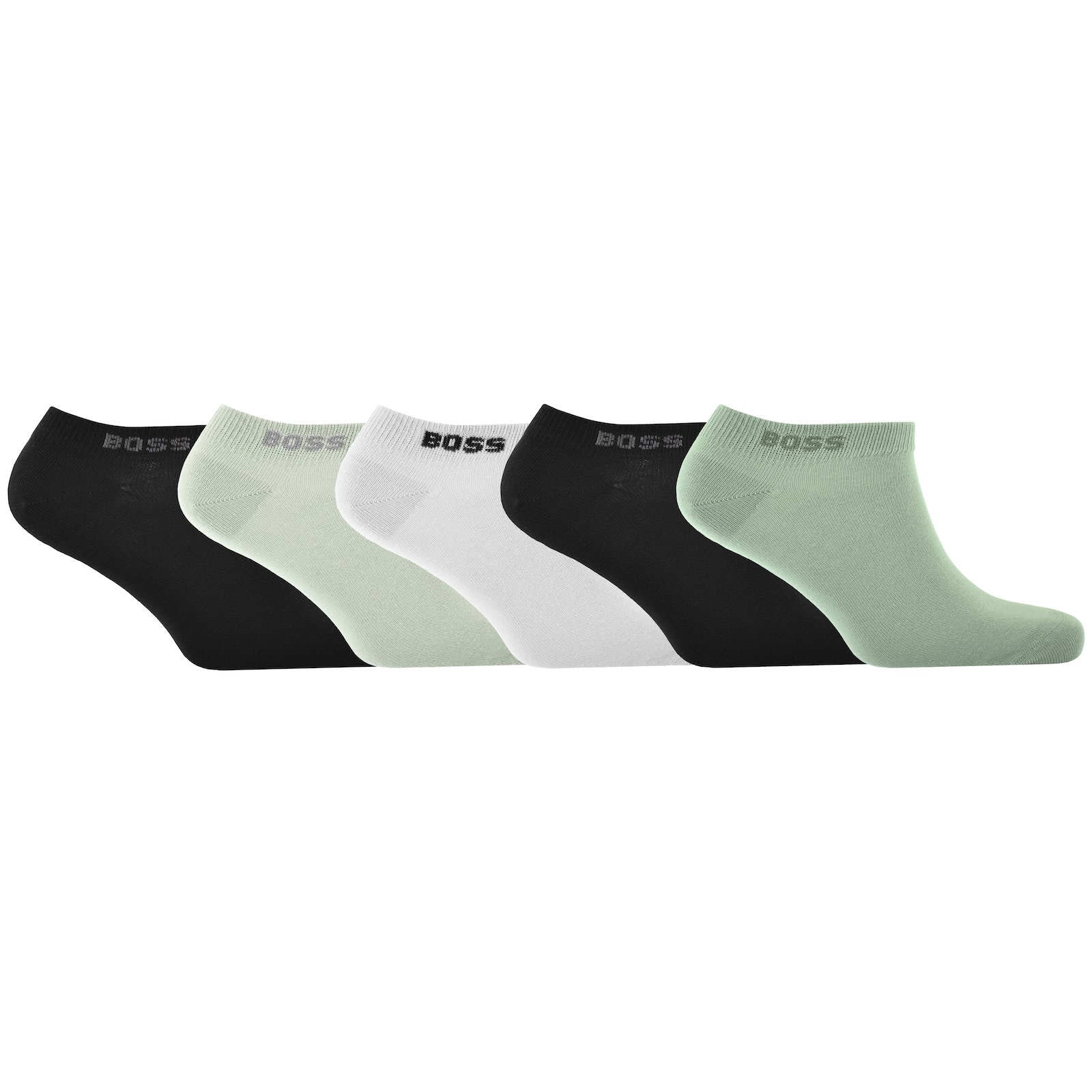 Hugo Boss Boss 5 Pack Ankle Socks In Brown