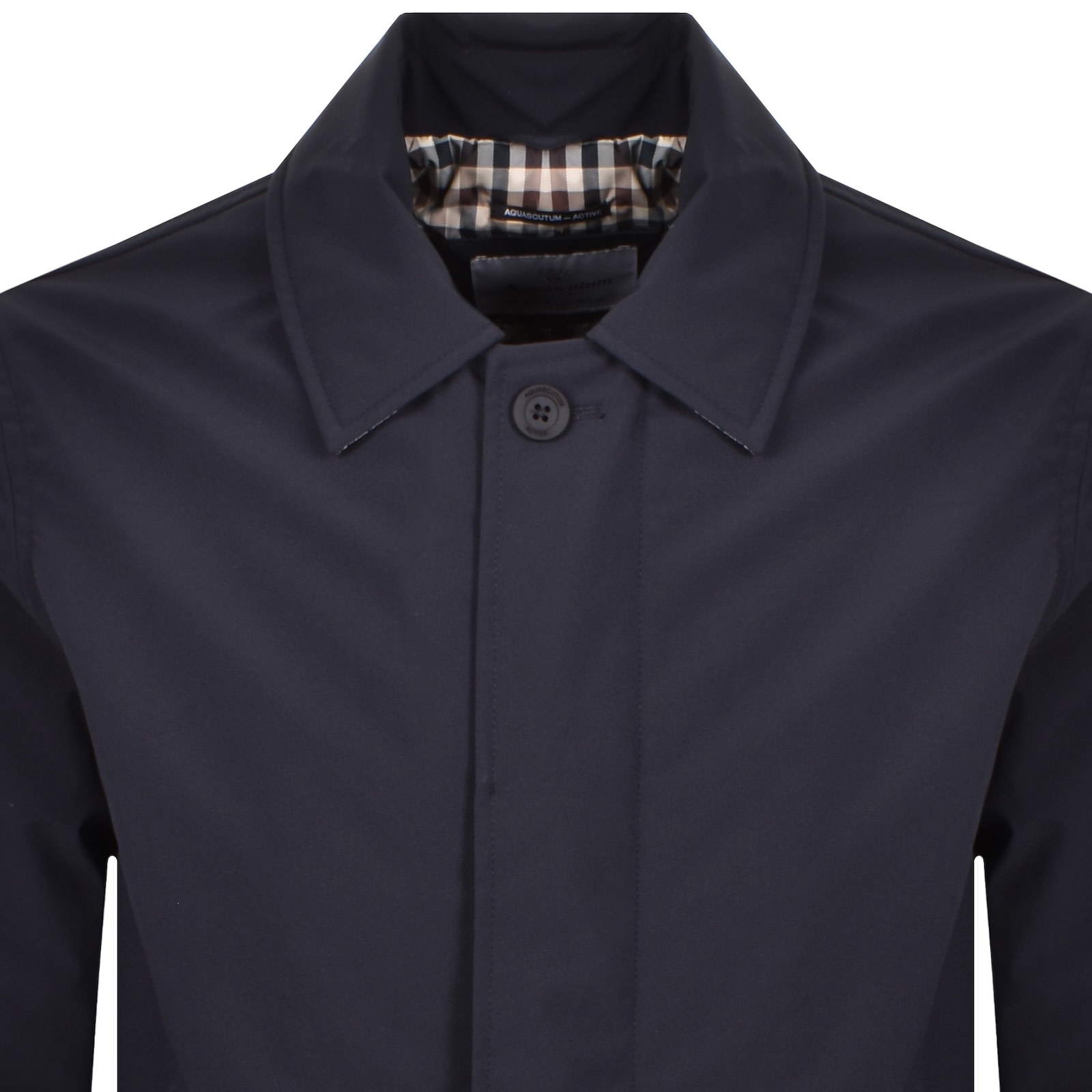 Aquascutum Soft Shell Trench Coat Navy In Blue