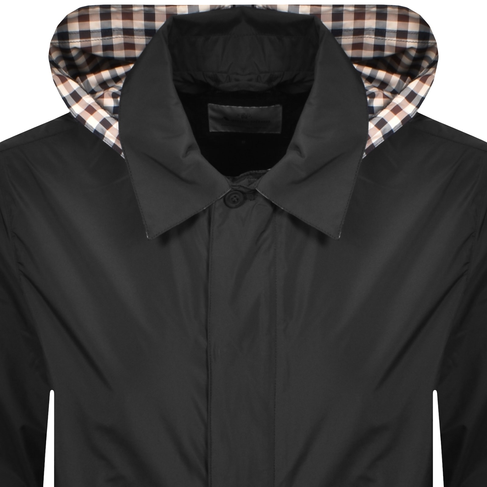Aquascutum Packable Trench Coat Black In Black
