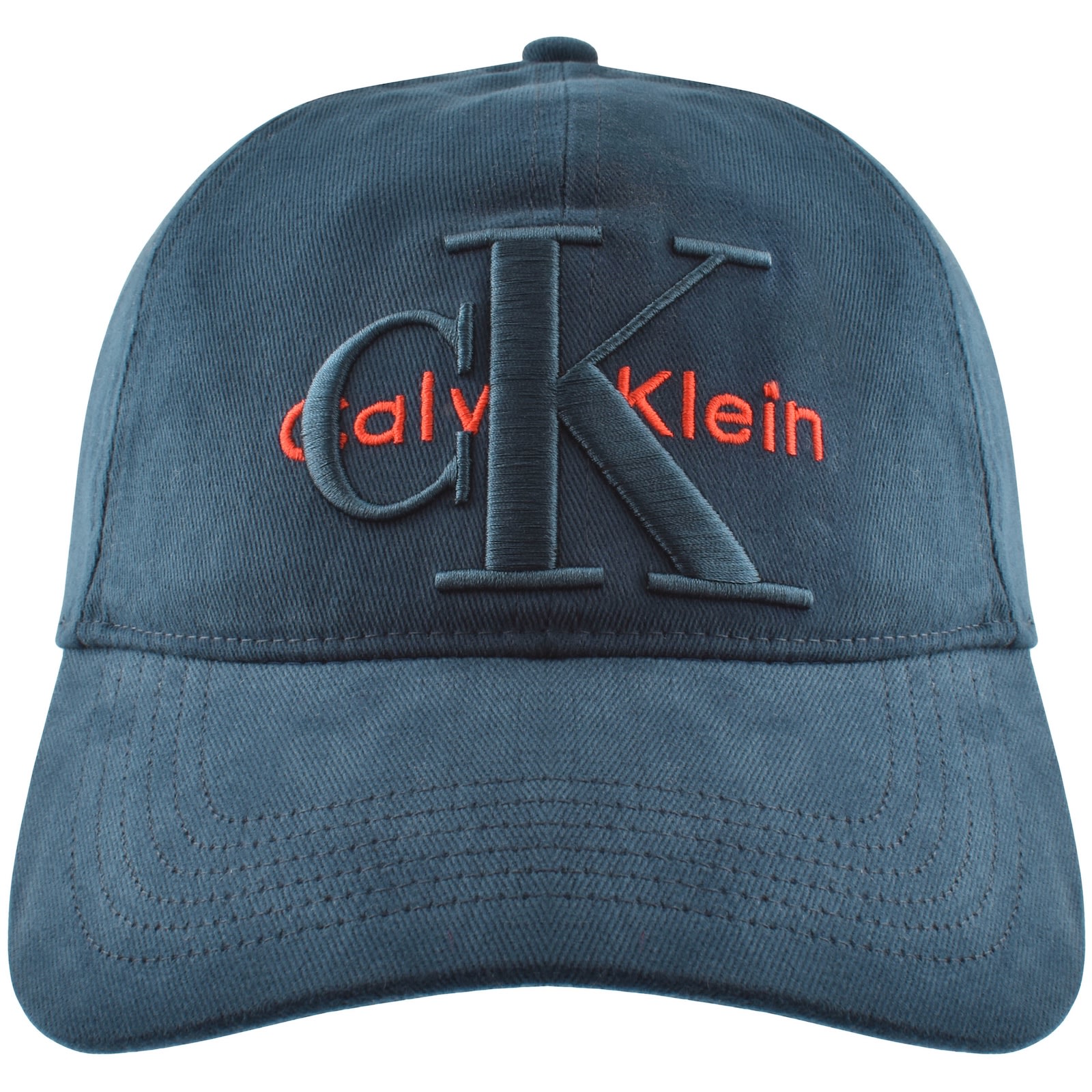 Calvin Klein Layered Monologo Cap Blue In Blue